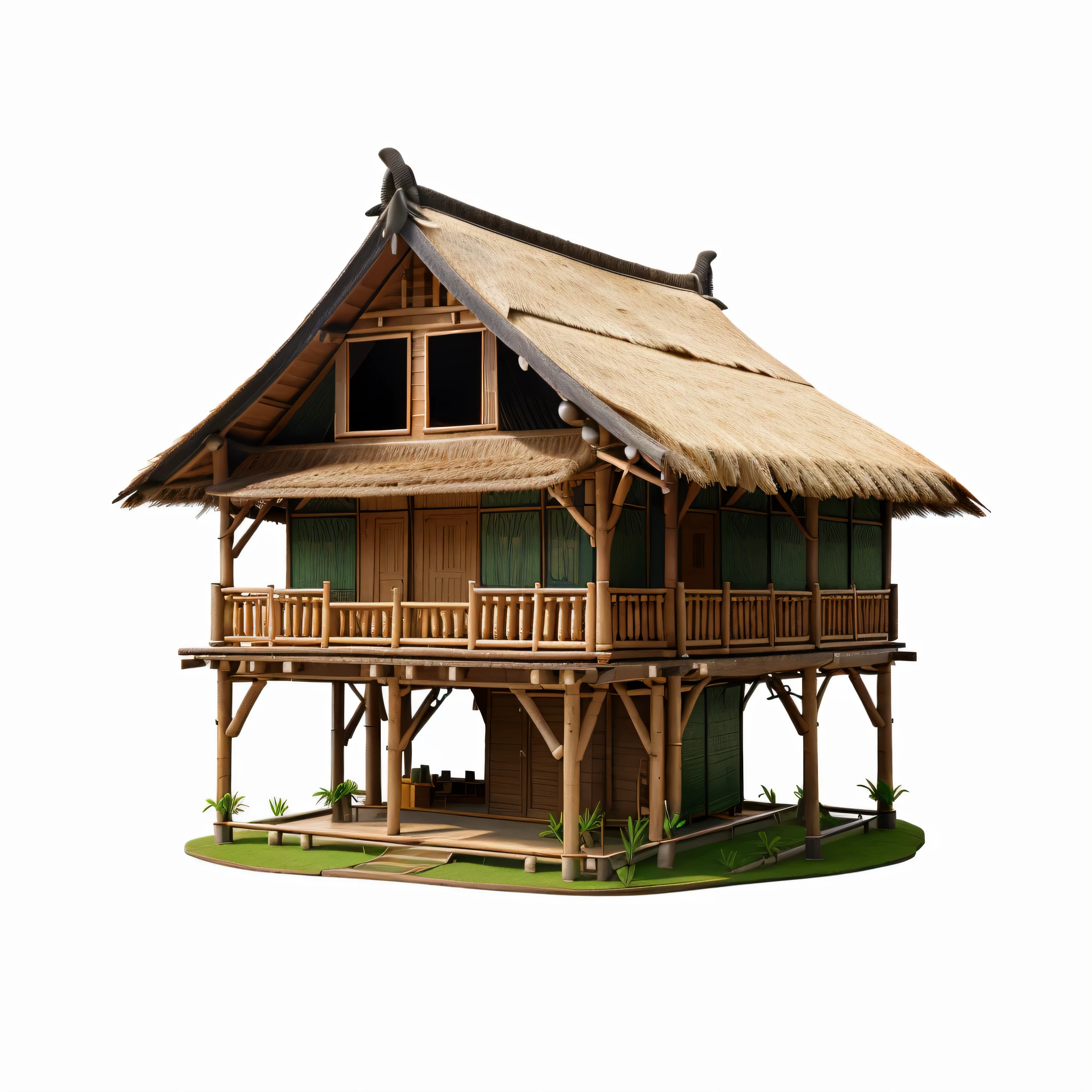 2D of​ a there is a small hut with a thatched roof and a table, hut, bamboo huts, tribe huts in the jungle, wooden house, flat illustration, wooden cottage, longhouse, makeshift house, highly detailed illustration.”, detailed 2d illustration, house illustration, thatched roof, flat, illustration