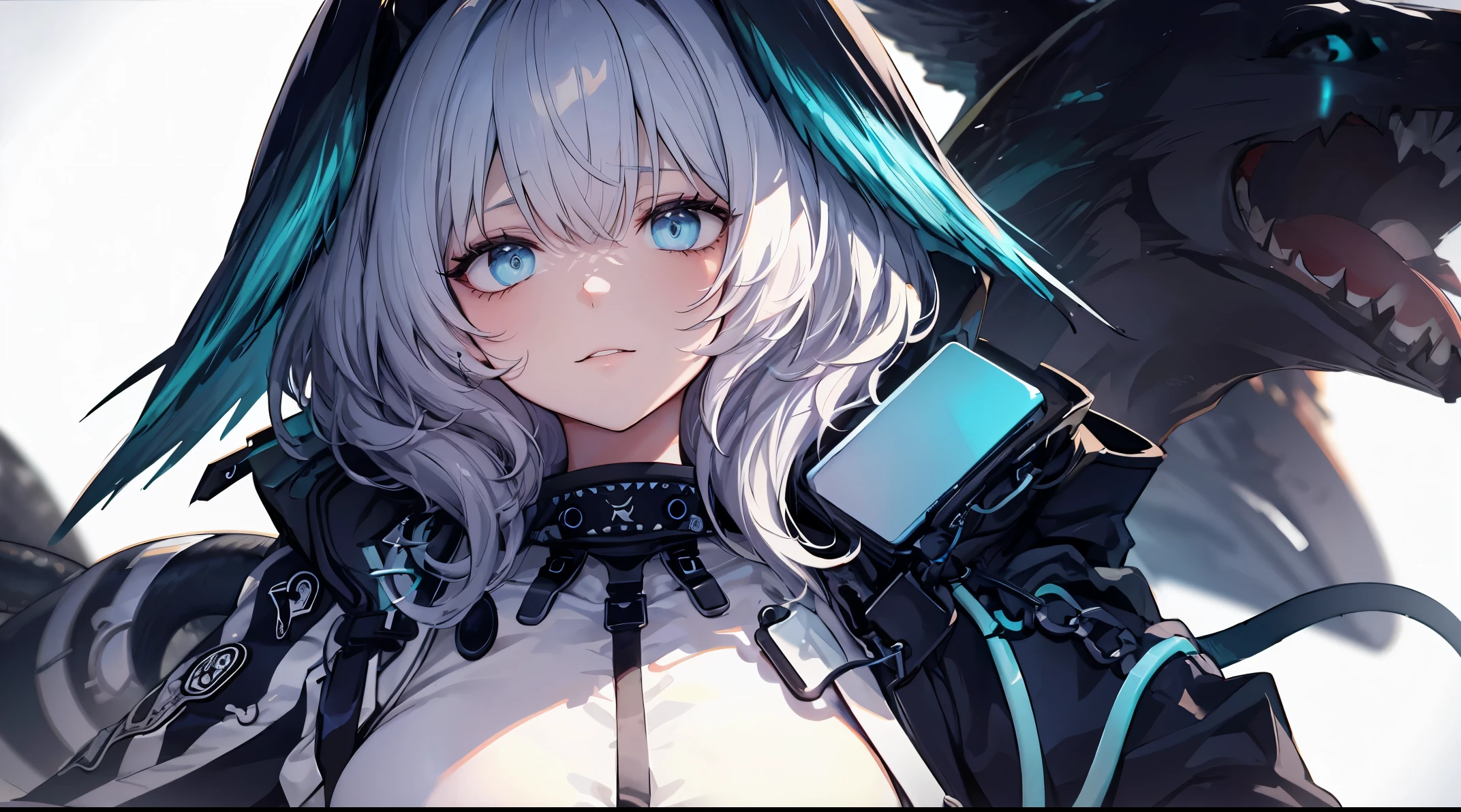 a 1girl, grimalkin, pretty, 8K quality, Best Quality, hairlong, a beautiful background, 1920x1080 resolution, beatiful face