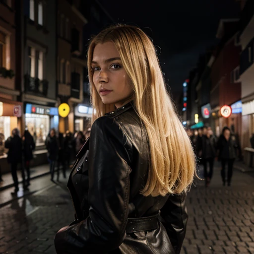 Blutprinz, anzug, modern, nacht, innenstadt, kurzes blondes haar