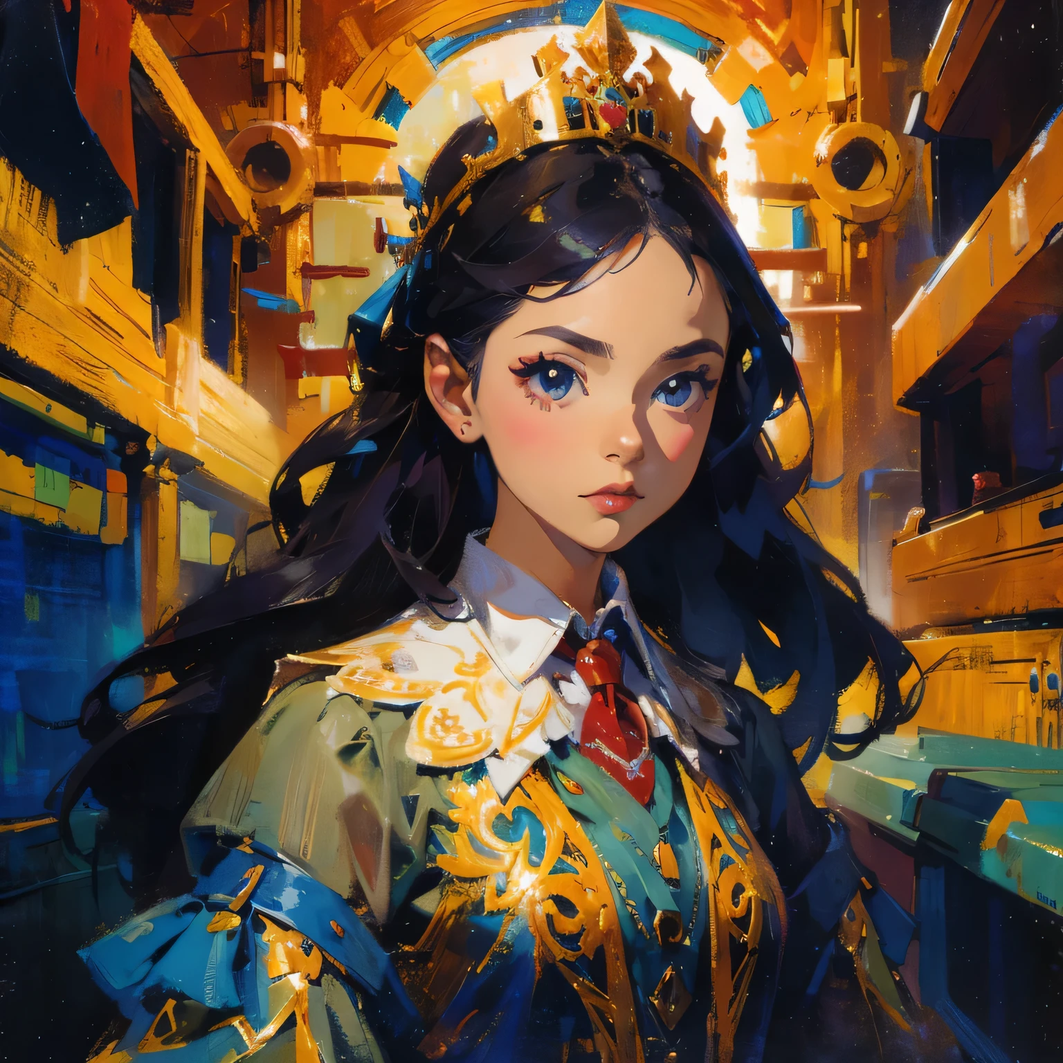 (masterpiece, top quality, best quality, official art, beautiful and aesthetic:1.2), (1girl), extreme detailed,(fractal art:1.3),colorful,highest detailed