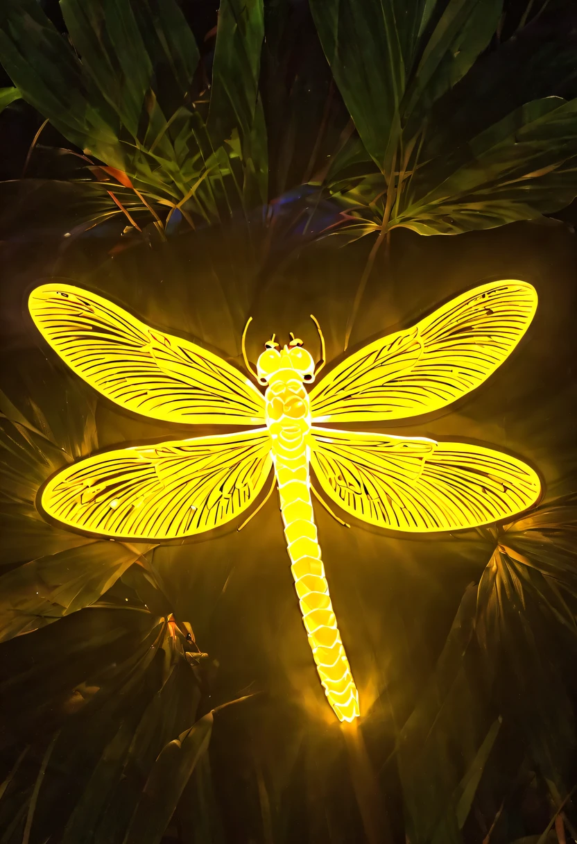 (glowing dragonfly:1.5),natta,lotus flower