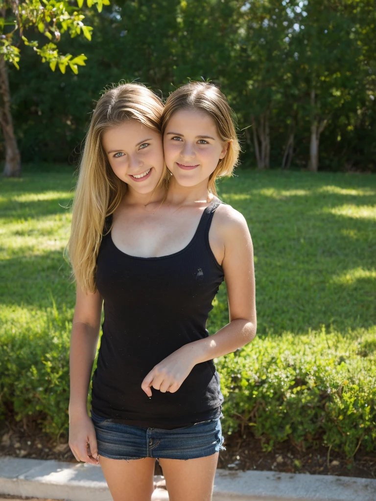 2heads, two headed girl, (a girl and a 16 year old (a blonde and a brunette:1.3)