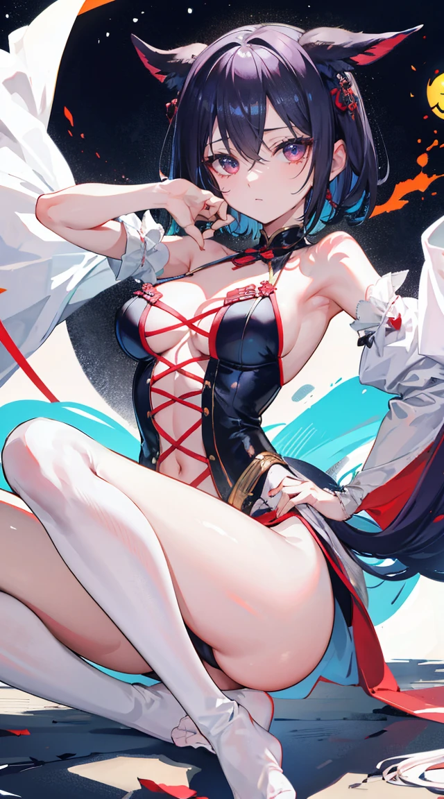 Back shadow,Facing the lens,No underwear, the feet,is shy, the feet 手,Organ,cleanness液体,Bigchest,cleanness,soaking wet,expressioness,Ambiguous,taunt,Succubus,Unoccluded,There is no lower limit,Mesh socks,骆驼the feet趾,Halloween,Lift,sorceress woman