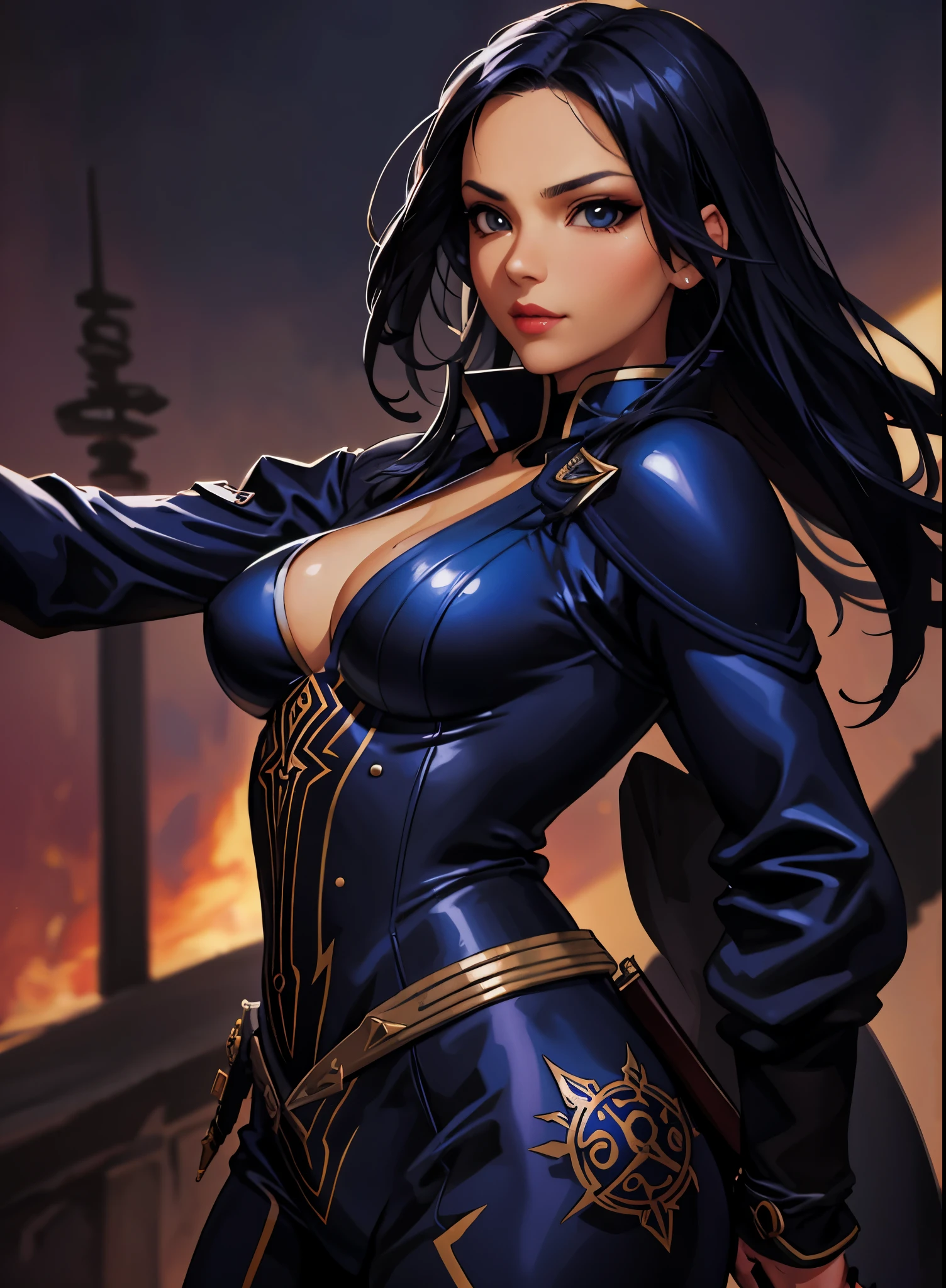 a close up of an attractive girl holding a sword in her hand, style ivan talavera and artgerm, chris moore. artgerm, zenescope, artgerm greg rutkowski _ greg, artgerm and j. dickenson, artgerm julie bell beeple, artgerm style, ninja style make-up