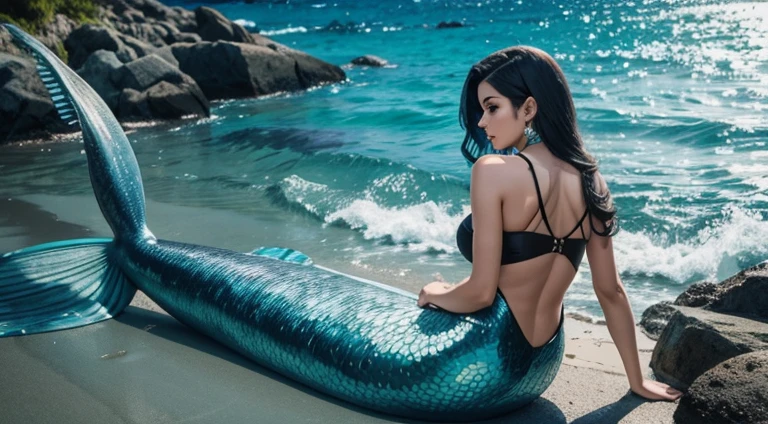 Mermaid tail blak