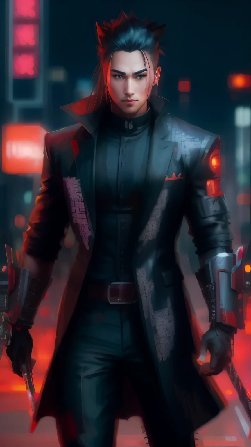 warrior in a suit with a sword, an anthropomorphic cyberpunk fox, badass anime 8 k, cyberpunk samurai, digital fox, 4k Wallpaper, Обои 4 K, 4k detailed digital art, concept art 4k Wallpaper, samurai, neon samurai, cyberpunk artstyle, digital cyberpunk anime art, portrait of a cyberpunk samurai