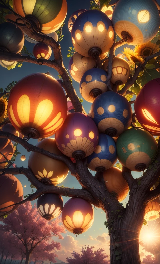 Light up the colorful mushroom forest，world in a bottle，A fairyland-like hideaway，Colorful mushroom house，a fairy world，夏天，Seafront，Rios，tree house，sunflower fields，lavender，mountain ranges，mountain peak tree，a small medieval village, Italy, Vera, medieval town, medieval village, 幻想Italy, quaint village, Italy杰作, medieval coastal village, medieval town景观、Cobblestone road、View from the street、Behold