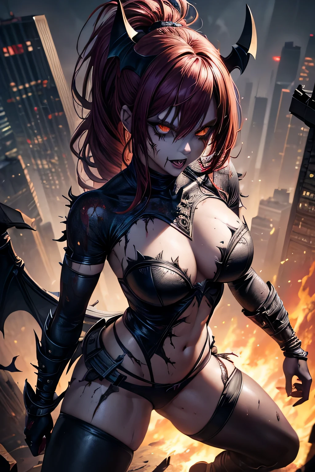 dead evil rotting zombie girl Superhero Batgirl, combat stance, highly detailed, sexi, revealing, evil vilanious look, menacing, bloody, bloodthirsty, ripped clothes, torn apart costume, vibrant appearance, creative behavior, extremly detailed, imaginative, , spontaneous, highest quality, skin texture, intricate details, (cinematic lighting), RAW photo, 8k, masterpiece,best quality,ultra-detailed,very detailed illustrations,extremely detailed,intricate details,highres,super complex details,extremely detailed 8k cg wallpaper,