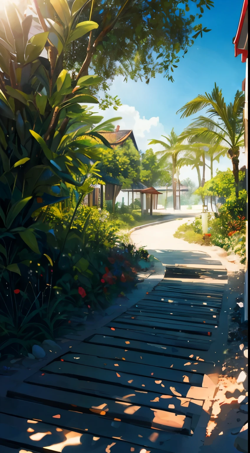 tmasterpiece,best qualtiy,Very detailed CG Unity 8K wallpaper,Most Best Illustration,Best Shadow,naturey,blue sea sand,and the sun was shining brightly,The line of sight runs parallel to the beach:1.15,Many umbrellas,NOhumans