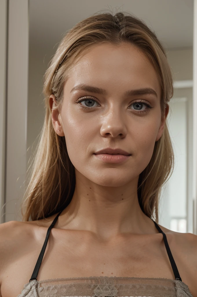 beautiful woman with white skin