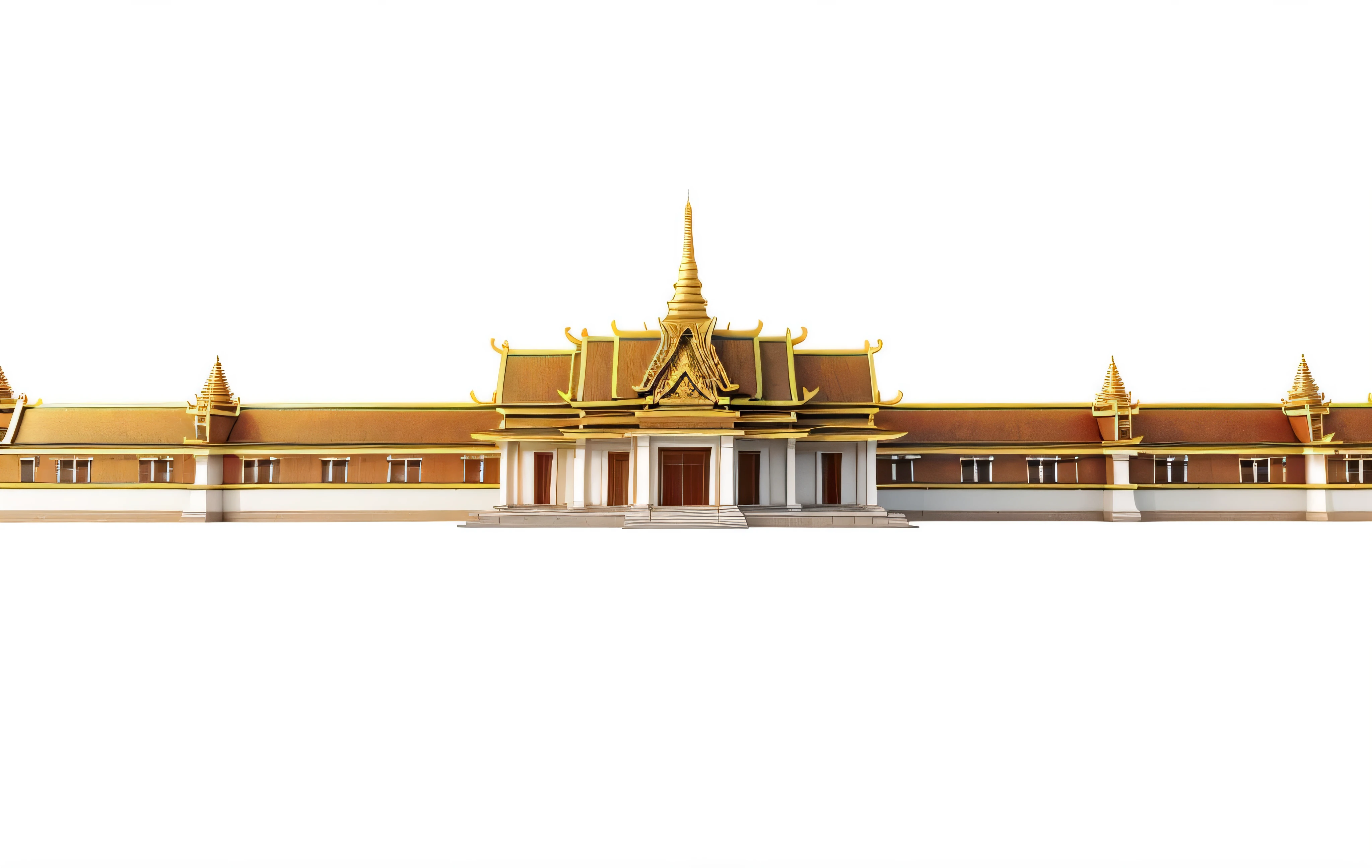 2d cartoon of a there is a picture of a building with , temple background, khmer temple, khmer architecture, background depicting a temple, temple, a temple, large temples, castles and temple details, isometric palace, the imperial palace, palace background, royal palace, palace floating in the sky, monumental giant palace, in style of thawan duchanee, buddhist temple