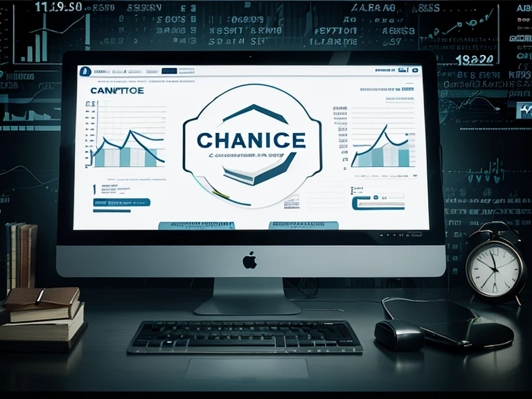 finance banner concept, computer panel with finance graphics