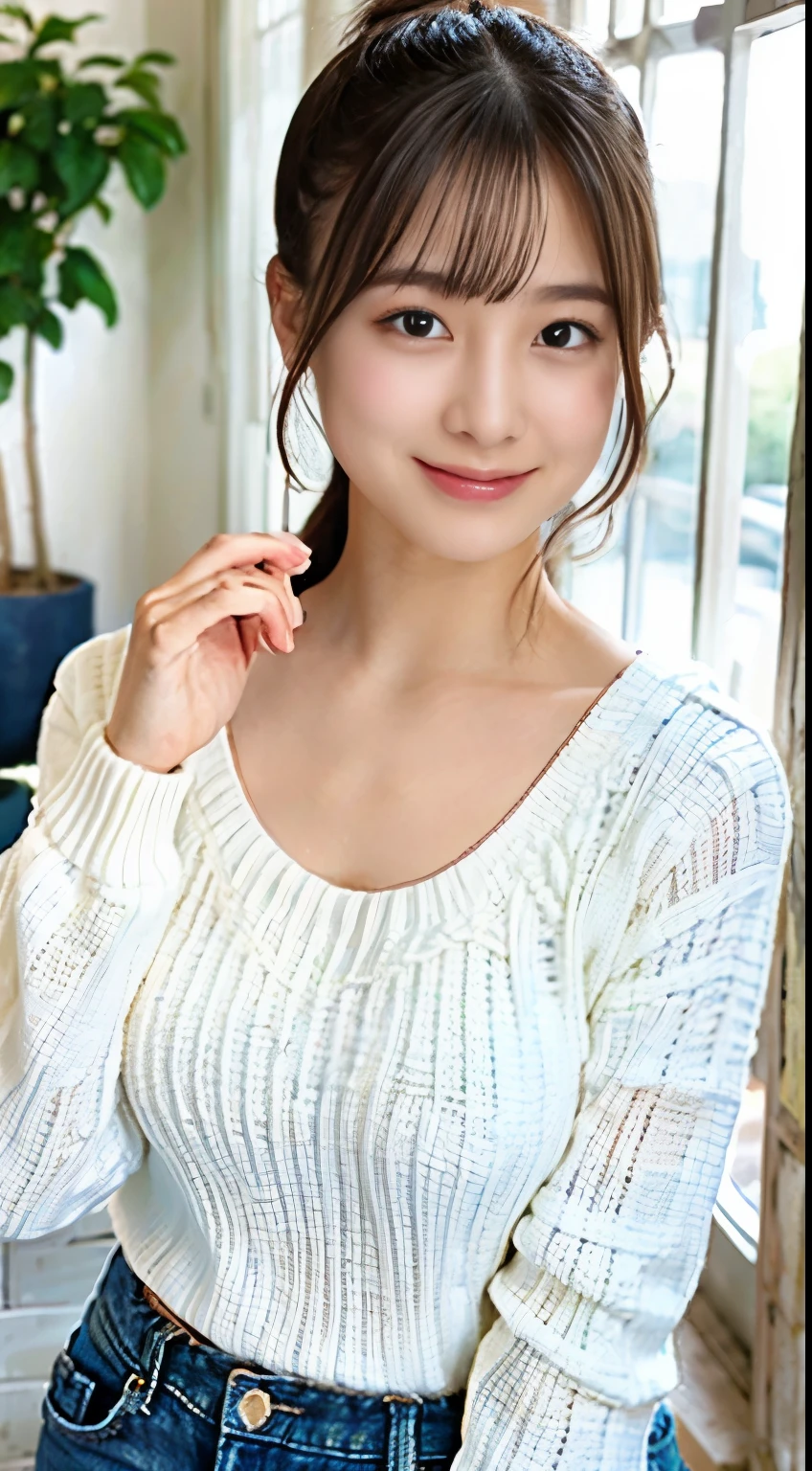 (masterpiece:1.3), (8k, Photorealistic, Raw photo, Best image quality: 1.4), Japanese women、(Shoulder-length hair:1.2)、Indoors at night、Super detailed face、Attention to detail、double eyelid、((Off the shoulder)),Put your chest together、Sharp focus:1.2、Beautiful woman:1.4、Light brown hair、Highest quality、masterpiece、Ultra-high resolution、(Photorealistic:1.4)、Highly detailed and professional lighting、thin、Shy smile、,((Half-taken clothes:1.5)) ,she,Spoiled