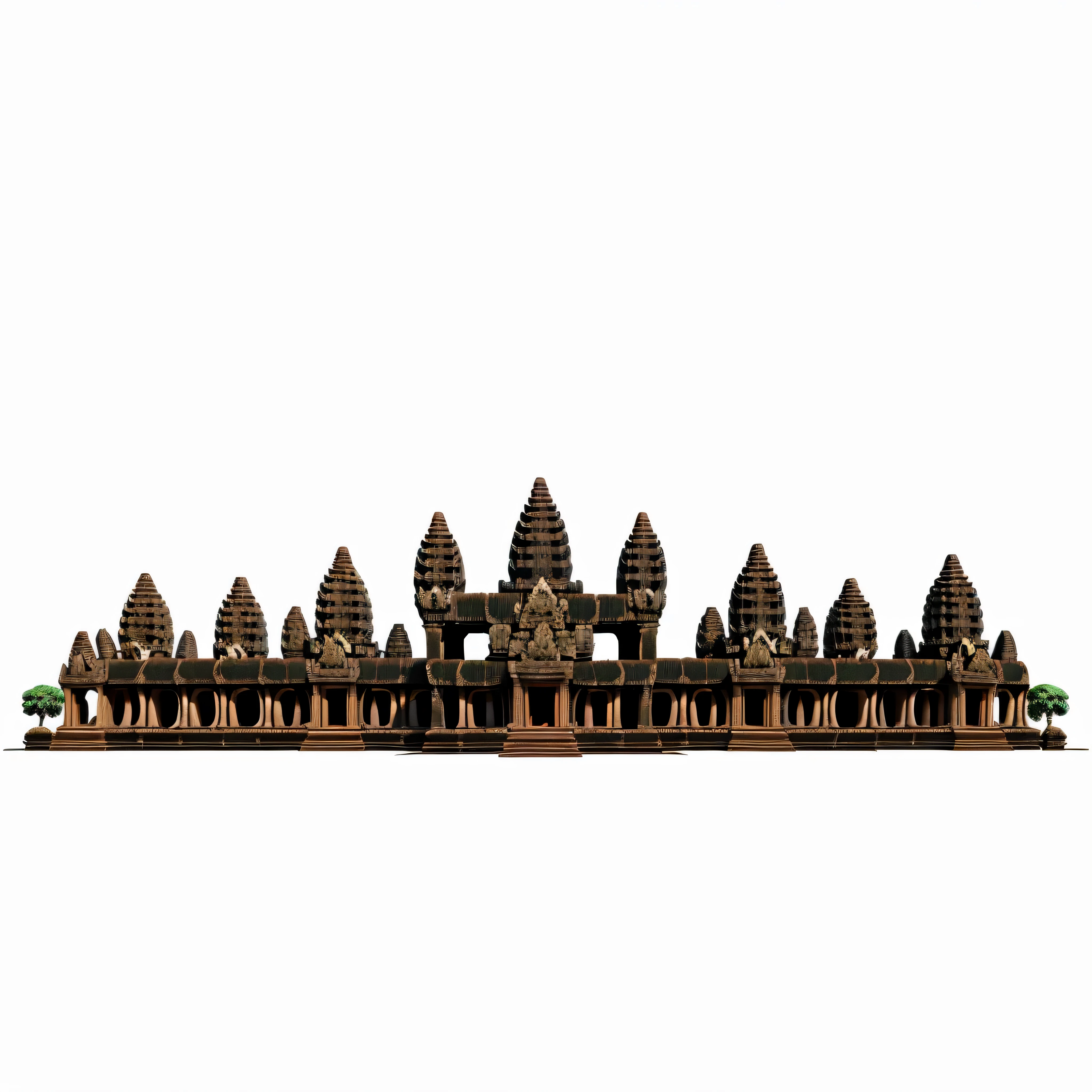2d cartoon of a there is a large building, large temples, temple, angkor, angkor wat, monumental giant palace, angkor thon, ancient city landscape, khmer architecture, buildings carved out of stone, temple, background depicting a temple, ancient temple, cambodia, a temple, an extremely detailed building, detailed scenery —width 672, wide frontal view
