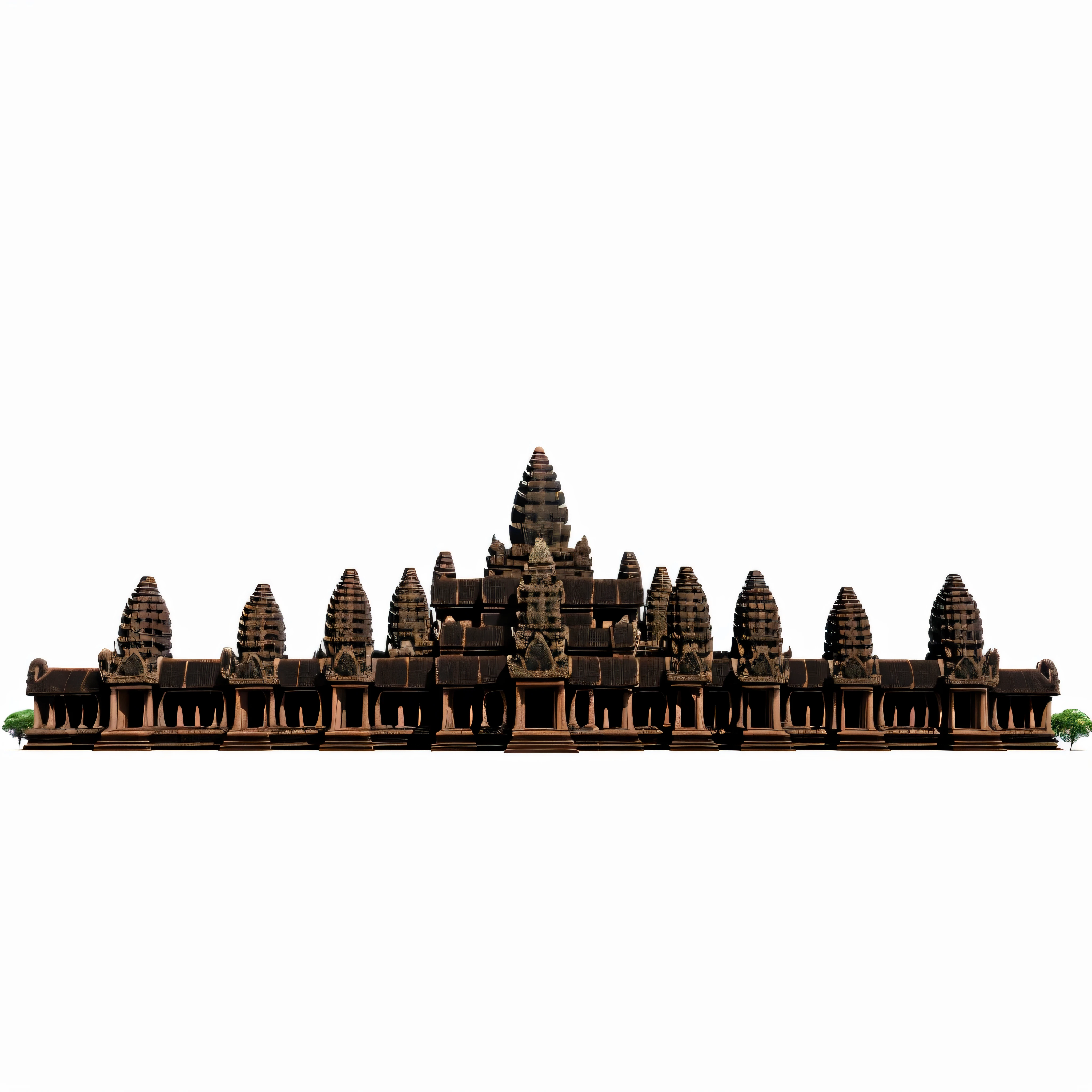 2d cartoon of a there is a large building, large temples, temple, angkor, angkor wat, monumental giant palace, angkor thon, ancient city landscape, khmer architecture, buildings carved out of stone, temple, background depicting a temple, ancient temple, cambodia, a temple, an extremely detailed building, detailed scenery —width 672, wide frontal view