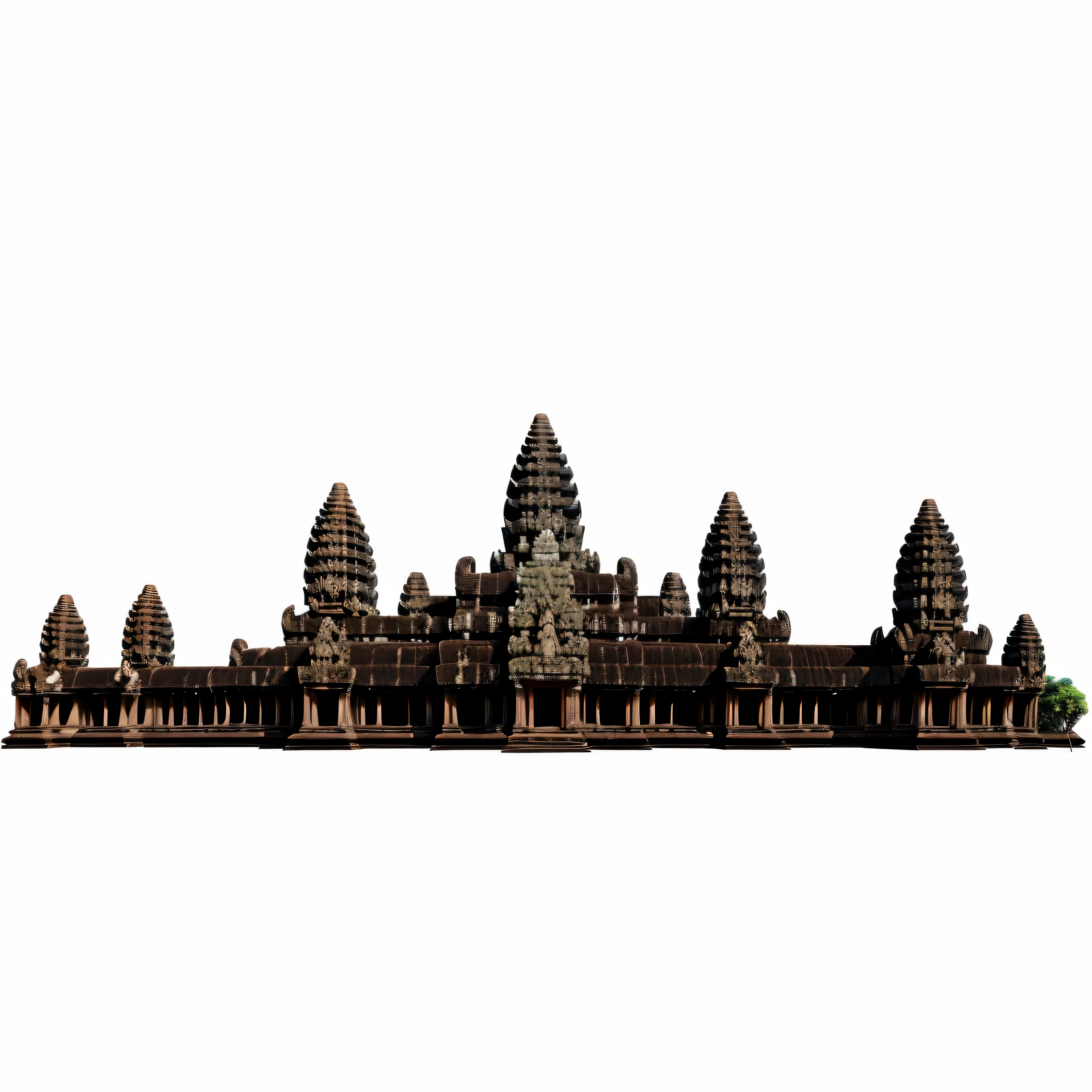 2d cartoon of a there is a large building, large temples, temple, angkor, angkor wat, monumental giant palace, angkor thon, ancient city landscape, khmer architecture, buildings carved out of stone, temple, background depicting a temple, ancient temple, cambodia, a temple, an extremely detailed building, detailed scenery —width 672, wide frontal view