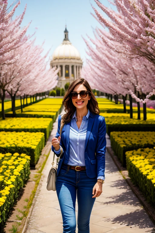 Primavera como mujer, lleno de belleza, reflejando los colores y la calidez de los primeros