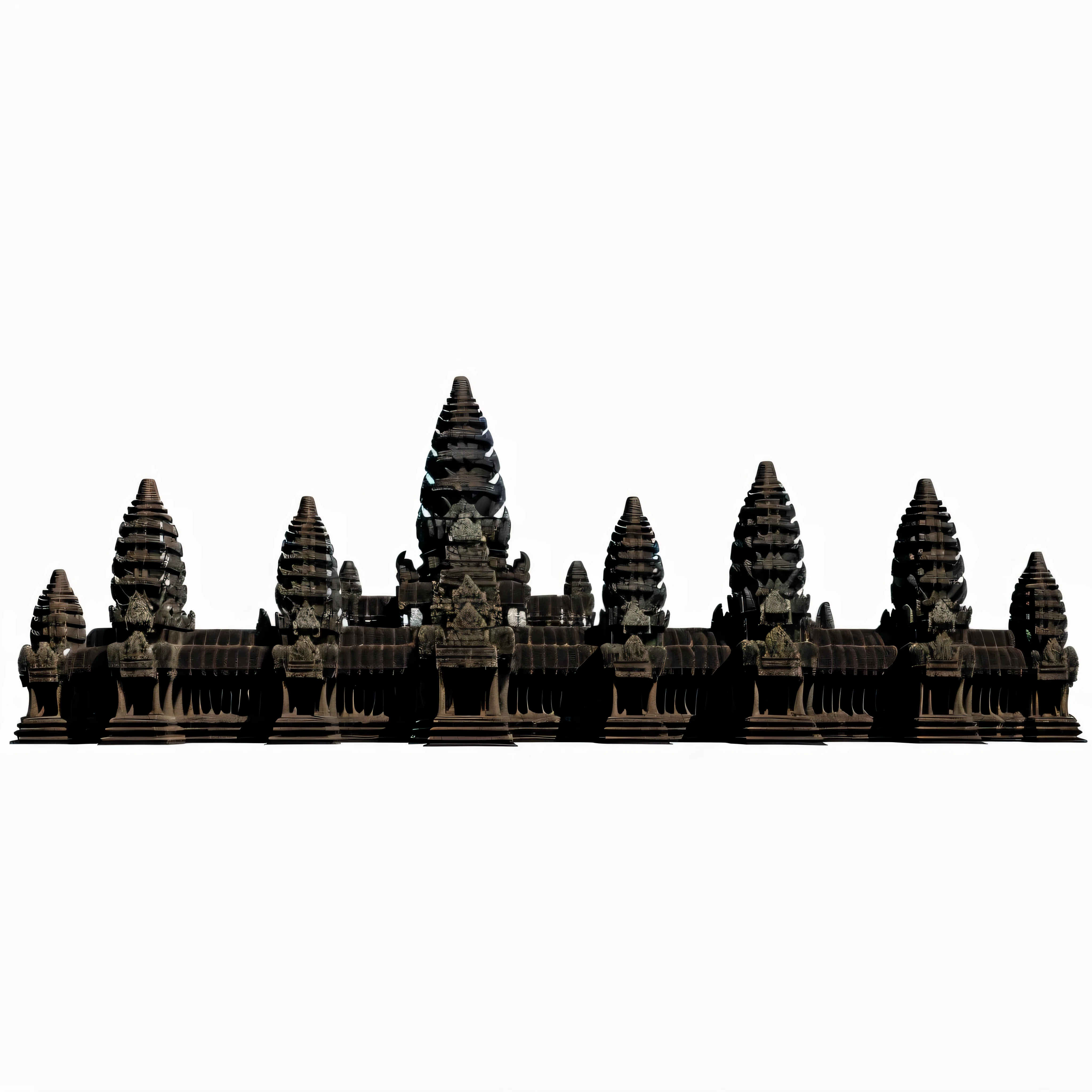 2d cartoon of a there is a large building, large temples, temple, angkor, angkor wat, monumental giant palace, angkor thon, ancient city landscape, khmer architecture, buildings carved out of stone, temple, background depicting a temple, ancient temple, cambodia, a temple, an extremely detailed building, detailed scenery —width 672, wide frontal view