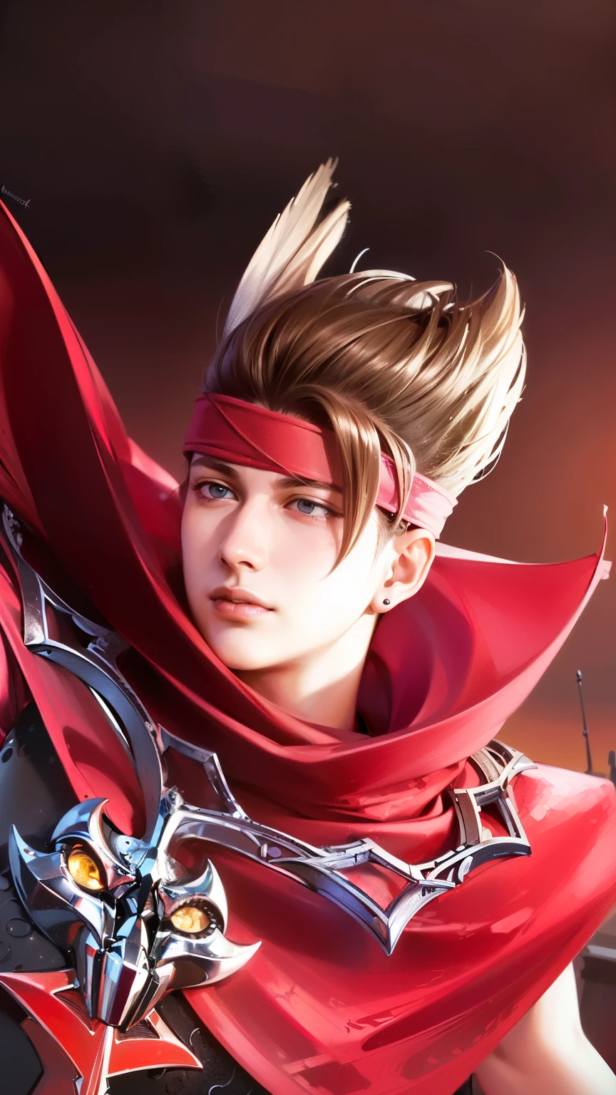 masculine male, masterpiece, ((perfect eyeest quality, (semirealism:1.9), beautiful lighting, (extremely detailed CG unity 4k fhd wallpaper), High Detail, Sharp focus, dramatic outdoors, 1 boy ,19 years old, brown hair, light purpel eyes, smile.