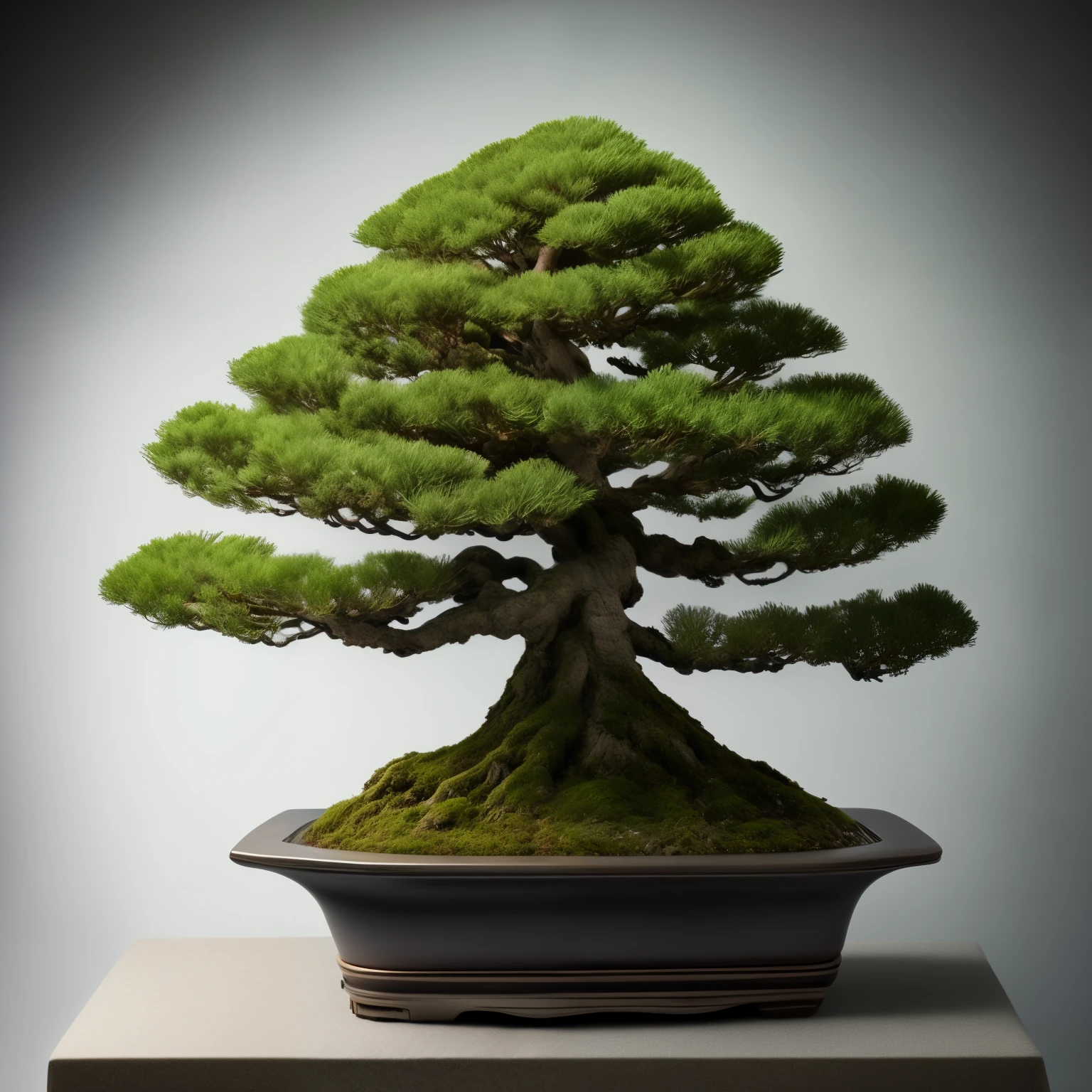 A bonsai tree, realistic, photography, photographic studio lighting, photographed by a Phase One camera, details in hdr sharpness, hyperfocus, 8K, ultra realistic, clean background
