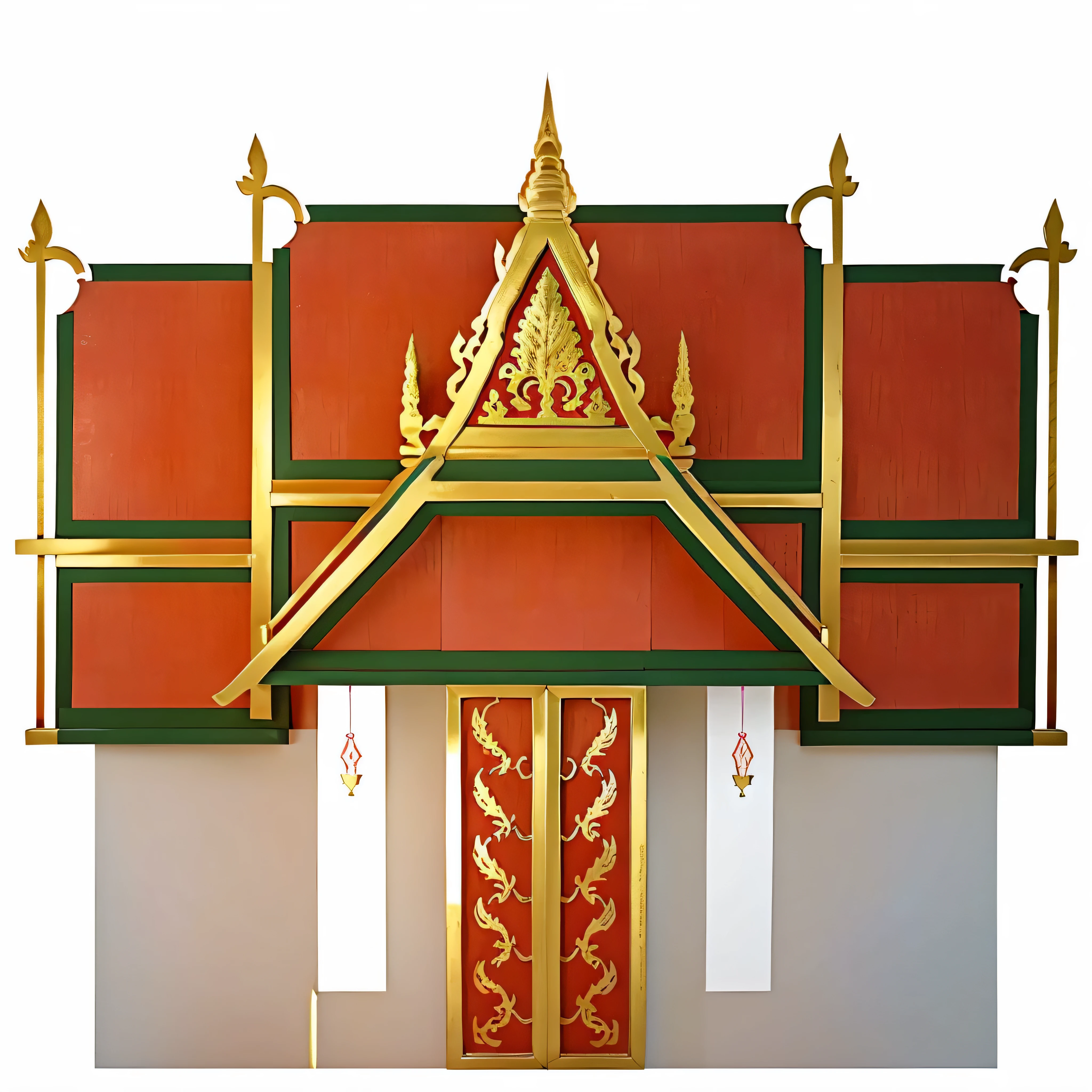 illustration of a khmer temple with a red roof and gold decorations, temple background, khmer temple, background depicting a temple, temple, a temple, khmer architecture, castles and temple details, buddhist architecture, an altar of a temple, large temples, symmetrical illustration, tibetan inspired architecture, dmt temple, ancient temple,