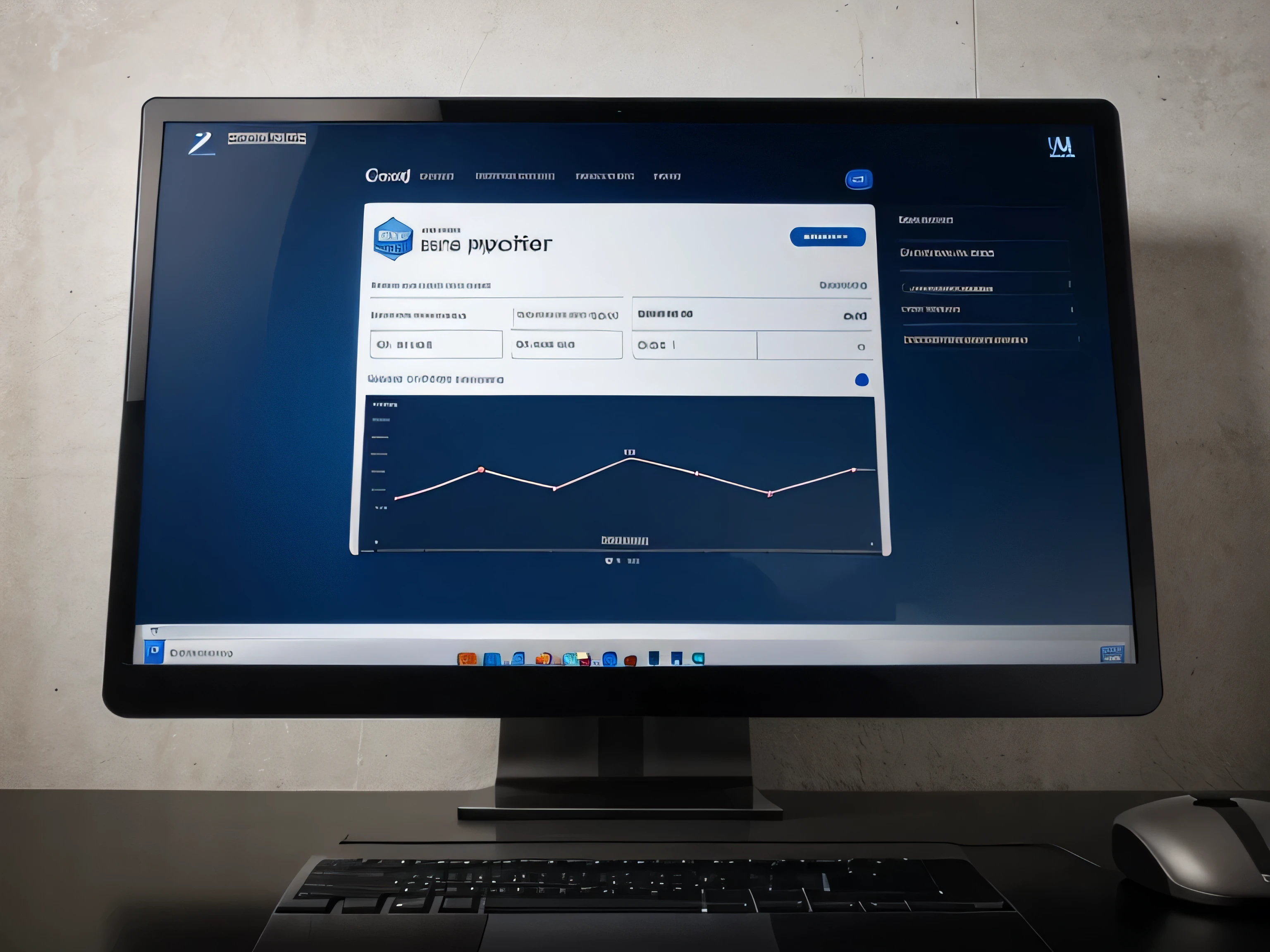 conceito de banner financeiro, computer panel with financial graphs