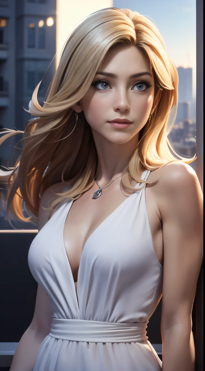 photo of Jennifer Aniston, RAW, beautiful woman, ((portrait)), ((detailed face:1.2)), ((detailed facial feature, detailed skin, clear skin), (perfect proportioned body, medium breasts), (wearing a color dress) (high detailed city environment, apartment balcony), (realistic photo, best quality, detailed), (8k wallpaper), (cinematic lighting, dramatic lighting) (sharp focus, intricate)