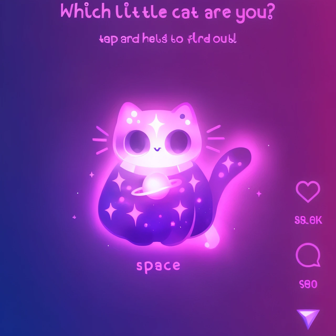 a close up of a cell phone with a cat on it, space cat, cat from the void, cat in space, kittens in outer space, purple cat, r/aww, on a galaxy looking background, 🐋 as 🐘 as 🤖 as 👽 as 🐳, holding a tiny galaxy, tiny space, kawaii cat, cat design, purplish space in background, fantasy cat with galaxy in its body,