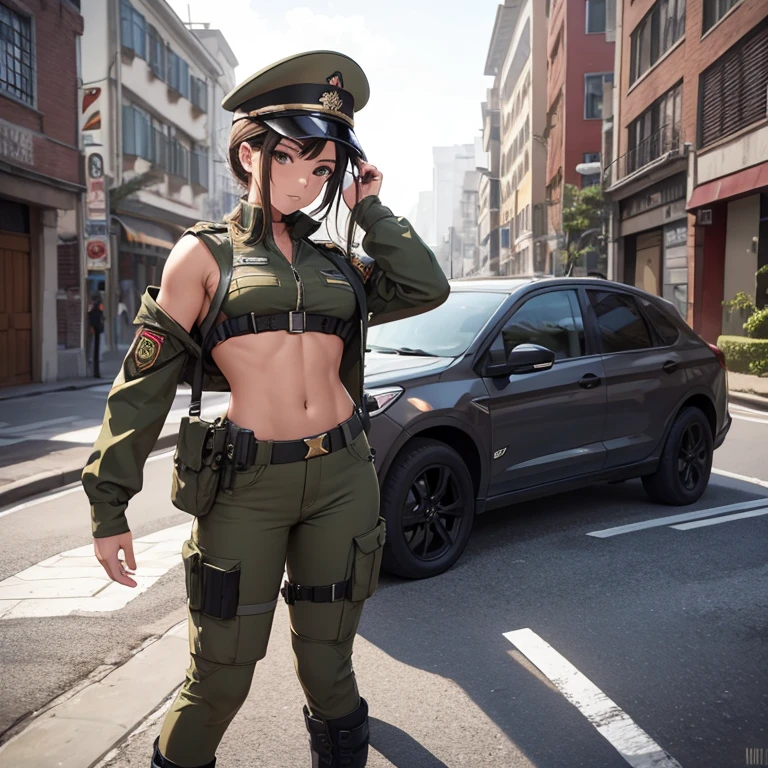 Militar de cuerpo musculoso