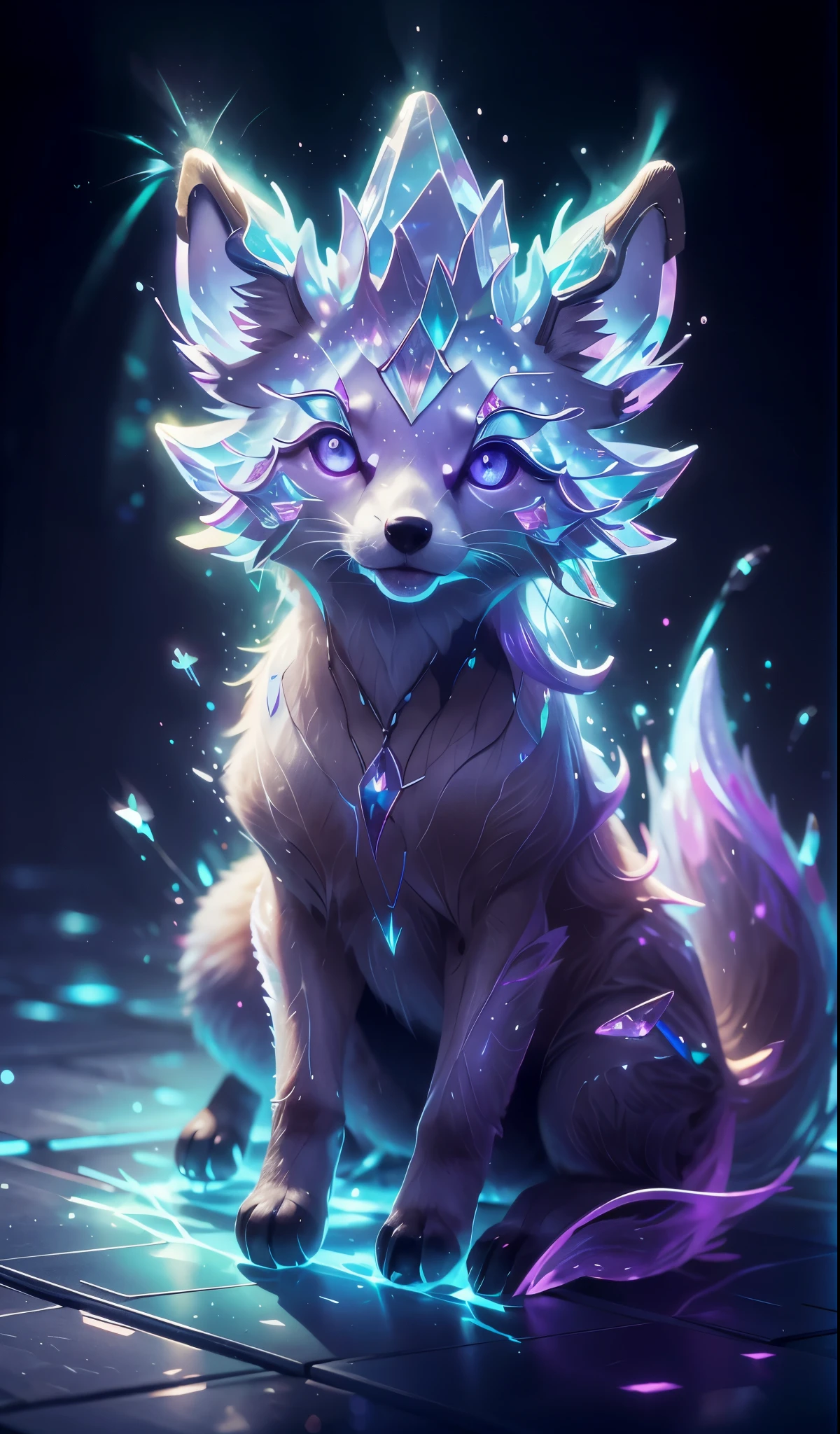 （（glowing fox））。fox glow(Crystal rose)，