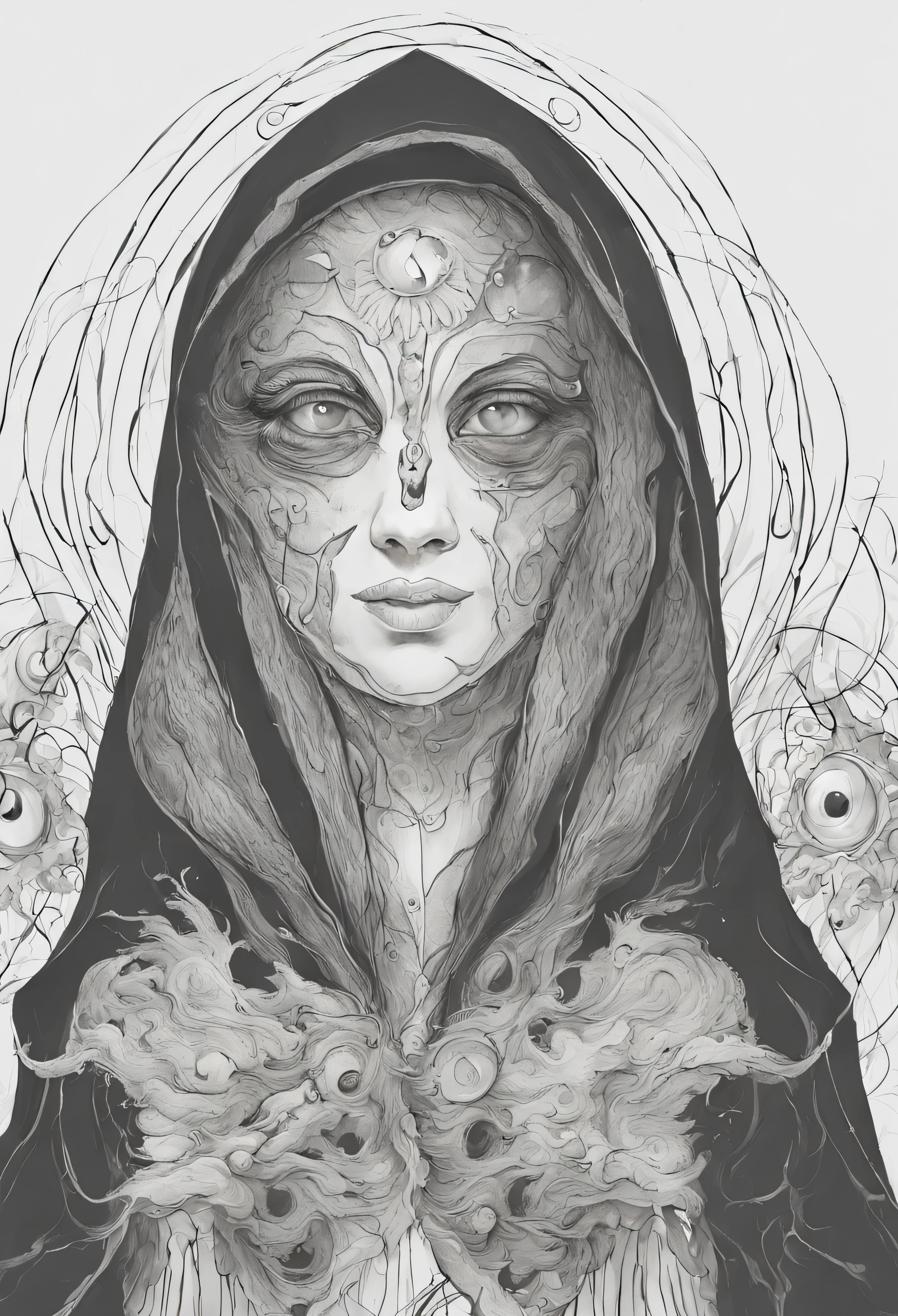 Cthulhu style, gloomy, negative, twisted, weird, multi-eyed --auto --s2