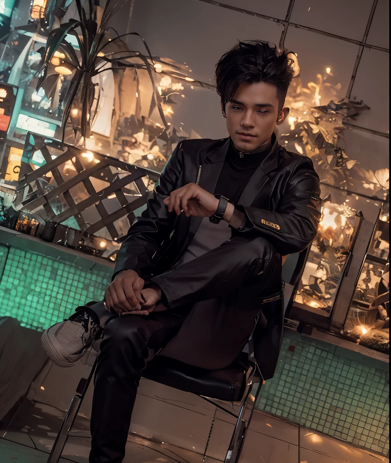 cyberpunk handsome boy
ultra realistic with dog. --y 4