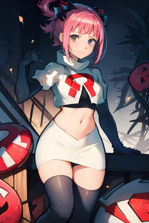 hortensia, hortensia \(fire emblem\), hortensia \(fire emblem: engage\), pink hair, team rocket, team rocket uniform, red letter...