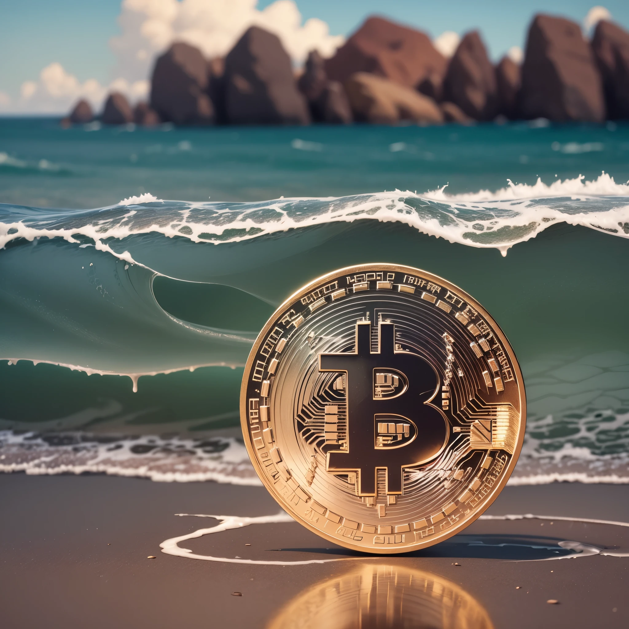BITCOIN A MOEDA DA PRAIA, 8K --auto --s2