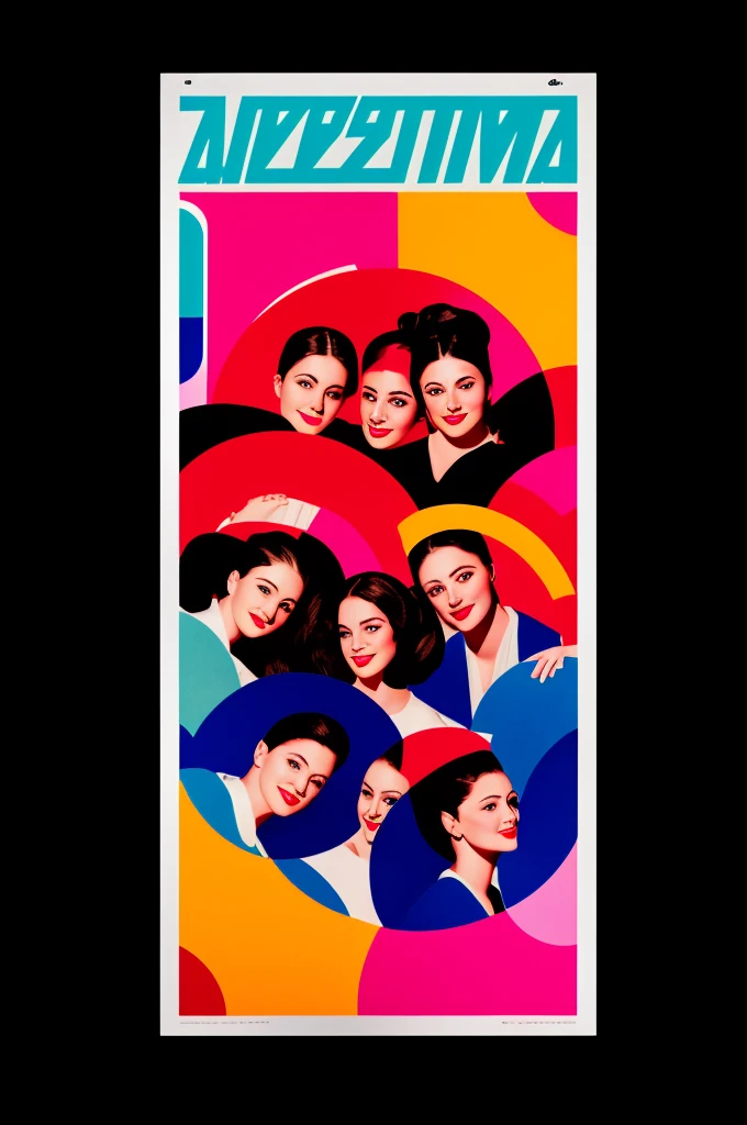 arafed poster of a group of dancers in a circle, ( ( risograph ) ), ilya ozornin, a poster, poster, risograph poster, 15081959 21121991 01012000 4k, 1 9 6 0 s soviet poster, promotional poster