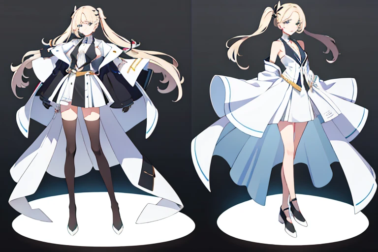 (((Best Quality))) , ((full body)), female, multiple views, white background, variety of hairstyles, seductive pose, bolero,