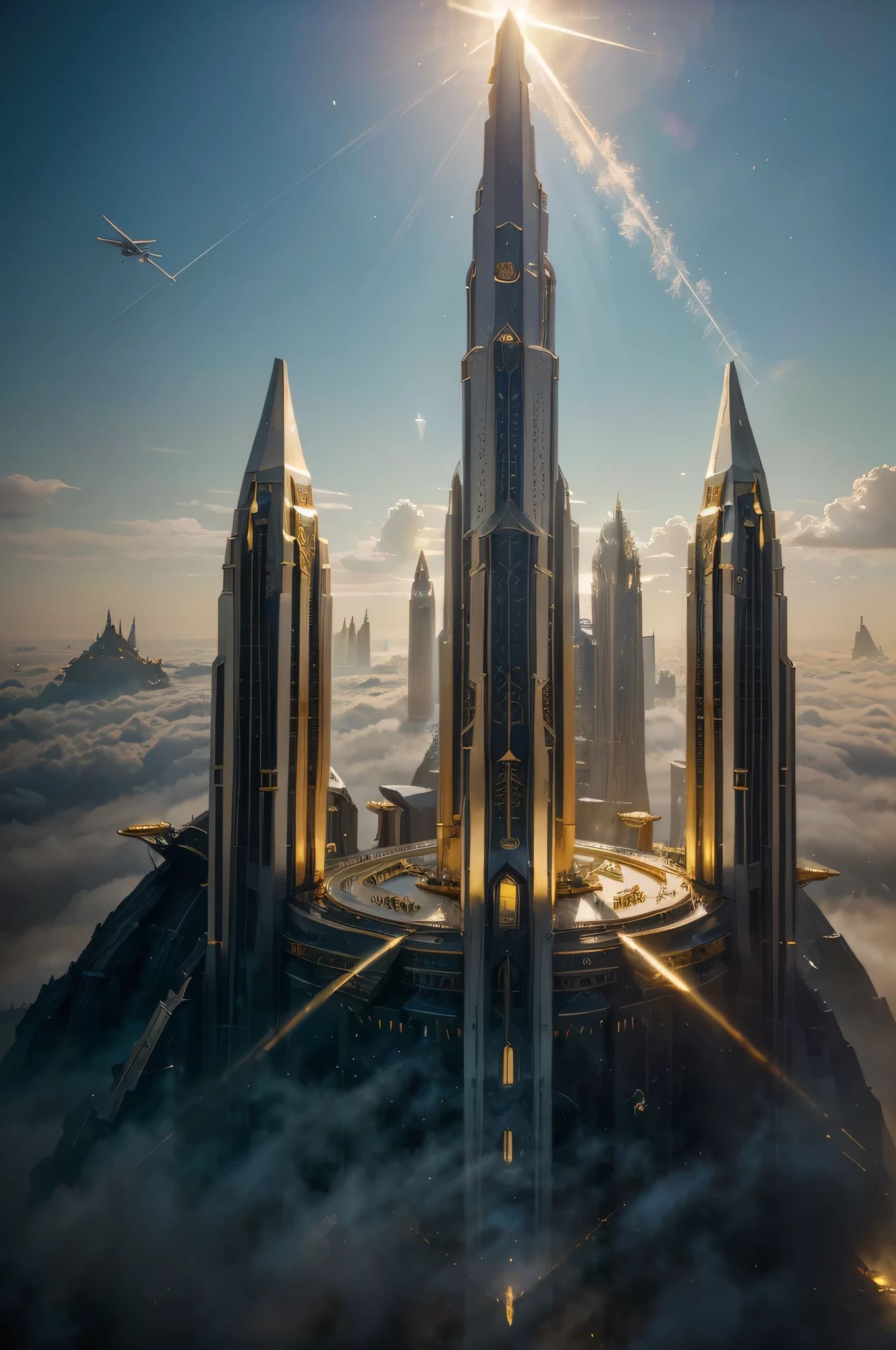 fantasia, ((In the style of Greg rutkowski)), Anjos Celestiais, ((new sky, Nova Terra)), ((Futuristic architecture)): Heavenly Mansions of Gold and Crystal rising above vibrant forests, inhabited by magical creatures and light energy. The crystal rooftops reflecting the ouroen sunrays, casting a light show through the landscape. fantasia: ((Greg rutkowski style)), ((clouds in the sky)), ((Futuristic architecture)), Glory of God, Poder e Honra, (army of angels), (retrofuturism), (Cottagecore), ( all of pure ouro), ((inspirado em H.r. Giger)), (mist near the ground, rolando ao longe), ((esplendor glorioso rolando)), Celestial City of Gold and resplendent Crystal fantasia: ((Greg rutkowski style)), ((clouds in the sky)), ((Futuristic architecture)), Glory of God, Poder e Honra, (army of angels), (retrofuturism), (Cottagecore), ( all of pure ouro), ((inspirado em H.r. Giger)), (mist near the ground, rolando ao longe), ((altura igual, comprimento, e largura)), ((esplendor glorioso rolante)), Cidade Celestial de Ouro e cristal resplandecente /imagine prompt: Uma cidade gigantesca, (spaceship), (Forma do cubo), ((ouro and crystal)), (Futuristic Architecture,the Middle East), ((Jardins suspensos)), damask pattern, ouro, jade, jaspe, quartzo, rose ouro, safira, akos maior, aerial photography, tiro de corpo inteiro, fantastical realism, angelcore, hiper realismo, brilho sonhador, refletor /imagine prompt: Uma cidade gigantesca, (spaceship), (Forma do cubo), ((ouro and crystal)), (Futuristic, the Middle East architecture), (Jardins suspensos), (Torres muito altas), damask pattern, ouro, jaspe, safira, quartzo, rose ouro, akos maior, aerial photography, tiro de corpo inteiro, fantastical realism, ouroen hour fantasia: ((Greg rutkowski style)), ((clouds in the sky)), ((Futuristic architecture)), (Inspired by the Middle East architecture), Glory of God, Poder e Honra, (army of angels), (retrofuturism), (Cottagecore), ( all of pure ouro), ((inspirado em H.r. Giger)), (fog near gro Fanta