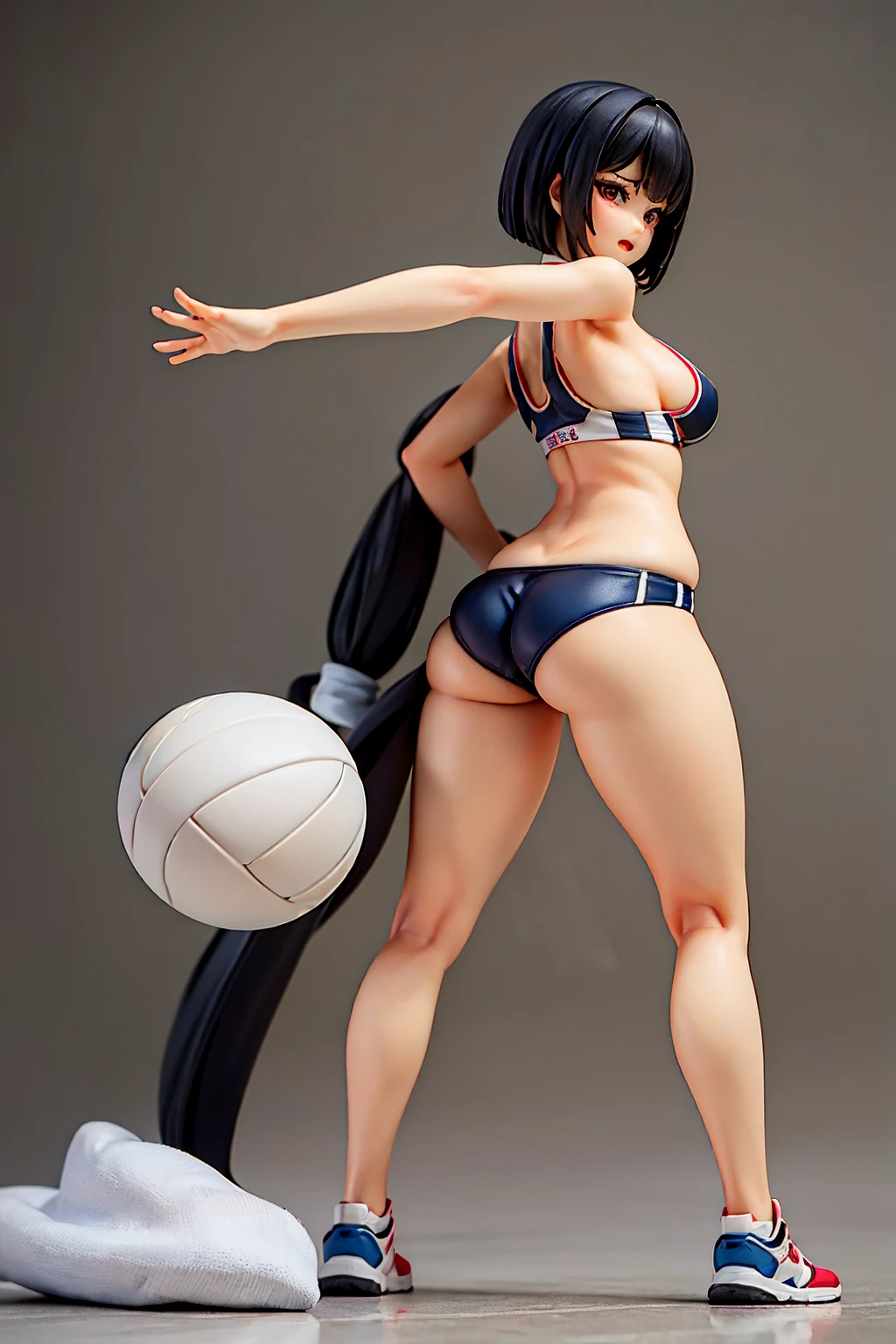 ((Legs spread posture))、Short bob hair、large udder、Colossal tits ,Big ass 、Posture with buttocks sticking out、Turn your buttocks、Plump ass、、((Image of one person))、H Cup Bust、thick thighs、cute little、Beautiful nipple、Beautiful skins、show female genitalia、Open your crotch、Thin pubic hair、Angle seen from below、sano、please show me your boobs、Posture with legs wide open,a little fat belly、chubby figure、Whip whip、Show me your ass、sensually、wide pelvic,Volleyball player、sportsman、Beautiful areola、Please show me your nipples too、