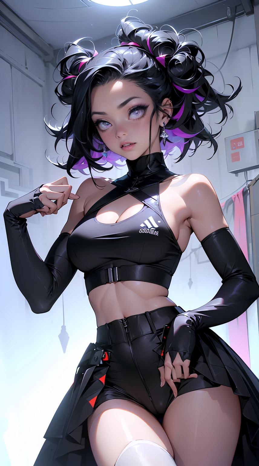 goth girl,1girl,((extremely fofo and beautiful black haired anime goth girl)),(((16 anos))),(seios grandes:1.2),((((cabelo ondulado preto:1.35,cabelos absurdamente longos e despenteados,messy hair,cabelos internos coloridos,ear breathing)))),((heterocromia:1.5, (Purple_olho and red_olho))),intrincado olhos,beautiful detailed olhos,symmetrical olhos,Big olhos:1.5,((gordura)),(((Pele Lustrosa:1.5,pele brilhante: 1.5,pele bronzeada,pele brilhante,very pele brilhante,corpo brilhante,plastic glitter skin,exaggerated pele brilhante,pele iluminada))),(abdome inferior da aranha,cintura estreita,quadril largo,corpo atletico,pernas infladas,coxas grossas,corpo detalhado,(Rosto detalhado)),
fofo,Sacanagem,sedutor,Erotic,(NSFW),
Zettai Ryouiki,Roupas reveladoras,mostrar pele,((Sports bra with plunging neckline,bra black)),(Tiny black floss),(((sombra preta,Delineador Preto Espesso,Long, dramatic eyelashes,black lips,intrincado makeup))),(((intrincado outfit,intrincado clothes))),
(dynamic pose:1.0),Embarrassed,(Centrado,scale to fit dimensions,rule of thirds),
Inside,Interior,((black gothic bedroom)),scenecy:1.25,((intrincado scenecy)),((winter decorations)),Christmas tree,
(Enfeites de inverno brilhantes),Altas,foco nítido,(ultra detalhado,extremamente detalhado),(Arte Fotorrealista:1.37),(extremamente detalhado CG unity 8k wallpaper),(((cores vibrantes,tema vibrante))),(intrincado),(master part),(best quality),
