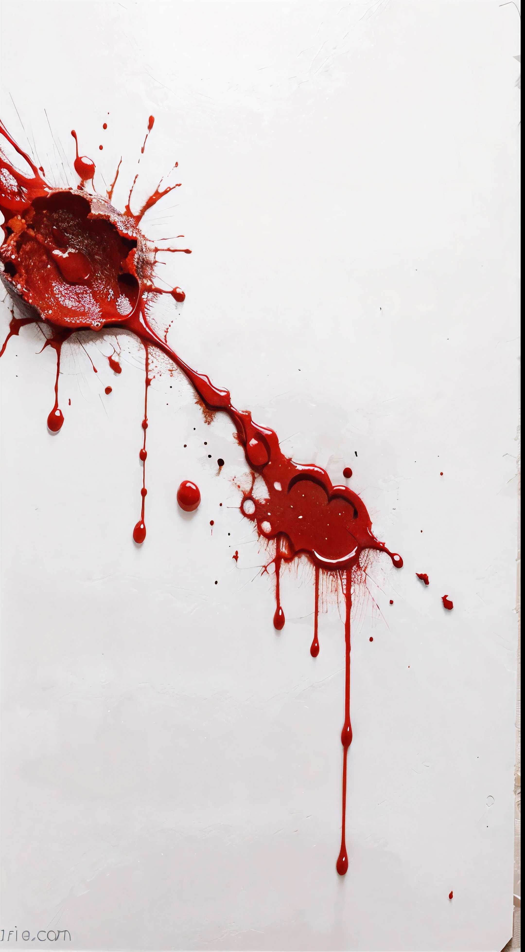 Blank canvas with blood splatters