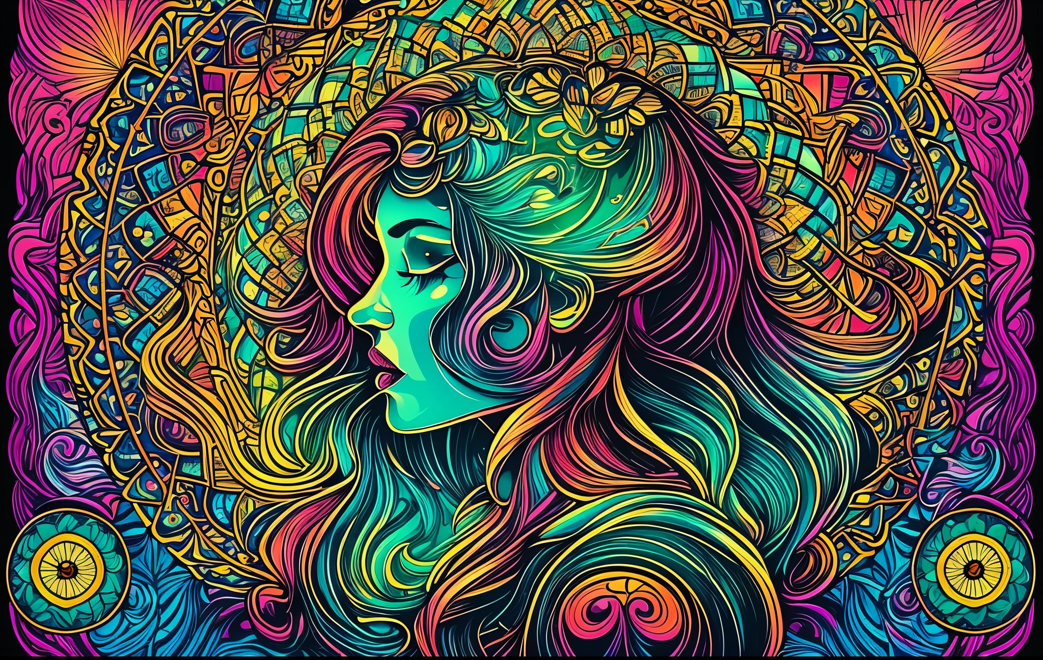 Una pintura de un esqueleto fumando un cigarrillo, Arte digital, por Dan Mumford, Ganador del concurso Behance, psychedelic artwork, vestido hecho de fuego, Paleta cian y naranja. vivid, Andrew Tate, su cabeza una calavera, Nubes ardientes, Mujer hecha de llamas negras, Popular en Behance, Fractal Loco, Retrato del profesor siniestro, Futuro azul brillante, Icon of an AI application --auto --s2