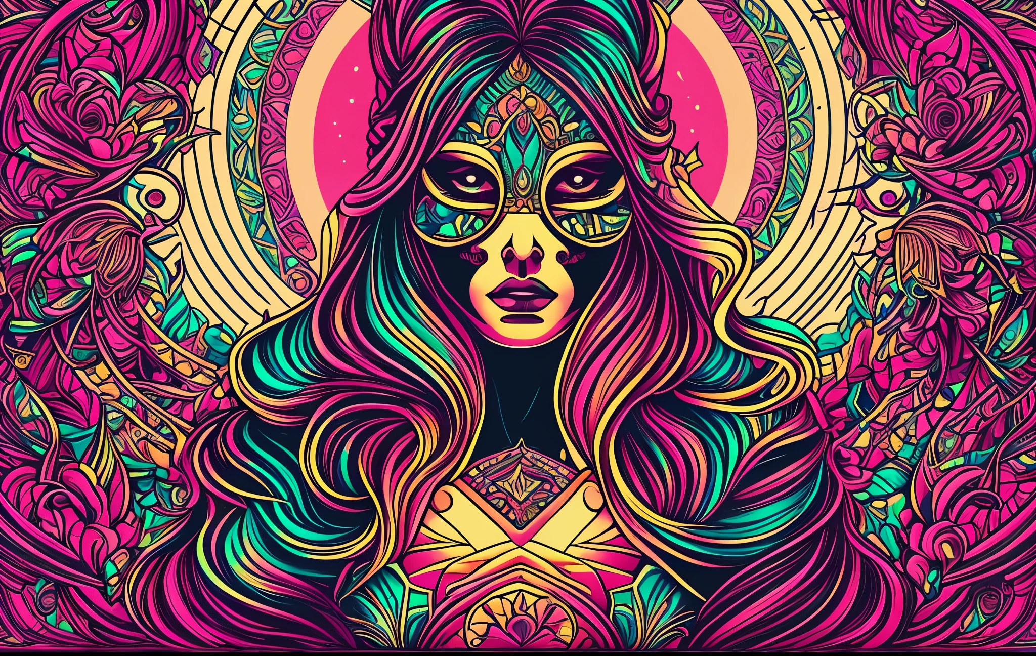 Una pintura de un esqueleto fumando un cigarrillo, Arte digital, por Dan Mumford, Ganador del concurso Behance, psychedelic artwork, vestido hecho de fuego, Paleta cian y naranja. vivid, Andrew Tate, su cabeza una calavera, Nubes ardientes, Mujer hecha de llamas negras, Popular en Behance, Fractal Loco, Retrato del profesor siniestro, Futuro azul brillante, Icon of an AI application --auto --s2