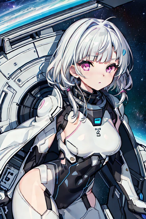 (​masterpiece),(top-quality),girl with,((ultra-definition)),(高精細CGillustratio),(deadpan),Randomware,,nsfw,,(​masterpiece:1.16),(top-quality:1.32), (Attention to detail)、(hight resolution:1.1)、(The best lighting:1.1)、(Best Shadows:1.1)、(extremely delicate and beautiful)、(Proper shading:1.1)、(illustratio:1.1)、(finish:1.1 )、overlap、(Appropriate posture)、(Proper configuration)、(Ultra-precision construction:1.2)、trimming、(Thick Highlight Outline)、(A detailed face)、(beautidful eyes)、(thick skin:1.16)、(Ultra-precision muscles:1.16)、Thick lashes、(soft cheeks:1)、Interior background of the space station、girl with1人、Android Girl、Complications、white  hair、Long、Pink eyes、Luminescent pupil、deadpan、Off-shoulder suit、(Joint abnormalities、points々)joint:1.2)、thighs thighs thighs thighs、Decadent behavior、発光joint