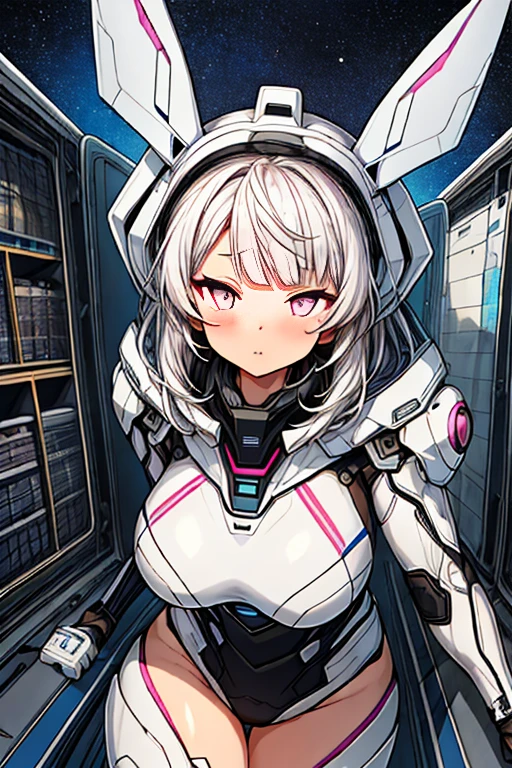 (masterpiece),(top-quality),girl with,((ultra-definition)),(高精細CGillustratio),(deadpan),Randomware,,nsfw,,(masterpiece:1.16),(top-quality:1.32), (Attention to detail)、(hight resolution:1.1)、(The best lighting:1.1)、(Best Shadows:1.1)、(extremely delicate and beautiful)、(Proper shading:1.1)、(illustratio:1.1)、(finish:1.1 )、overlap、(Appropriate posture)、(Proper configuration)、(Ultra-precision construction:1.2)、trimming、(Thick Highlight Outline)、(A detailed face)、(beautidful eyes)、(thick skin:1.16)、(Ultra-precision muscles:1.16)、Thick lashes、(soft cheeks:1)、Interior background of the space station、girl with1人、Android Girl、Complications、white hair、Long、Pink eyes、Luminescent pupil、deadpan、Off-shoulder suit、(Joint abnormalities、points々)joint:1.2)、thighs thighs thighs thighs、Decadent behavior、発光joint
