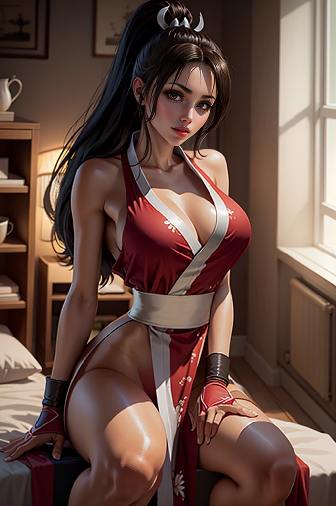 labios ligeramente abiertos, Mai Shiranui