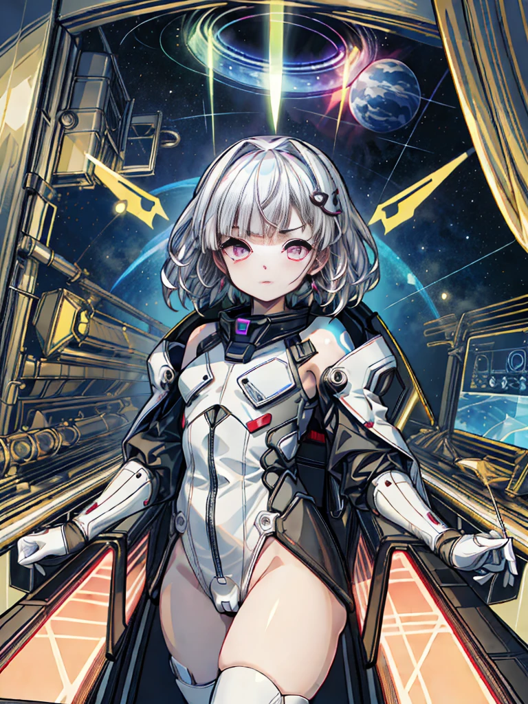 (masterpiece),(top-quality),girl with,((ultra-definition)),(高精細CGillustratio),(deadpan),Randomware,,nsfw,,(masterpiece:1.16),(top-quality:1.32), (Attention to detail)、(hight resolution:1.1)、(The best lighting:1.1)、(Best Shadows:1.1)、(extremely delicate and beautiful)、(Proper shading:1.1)、(illustratio:1.1)、(finish:1.1 )、overlap、(Appropriate posture)、(Proper configuration)、(Ultra-precision construction:1.2)、trimming、(Thick Highlight Outline)、(A detailed face)、(beautidful eyes)、(thick skin:1.16)、(Ultra-precision muscles:1.16)、Thick lashes、(soft cheeks:1)、Interior background of the space station、girl with1人、Android Girl、Complications、white hair、Long、Pink eyes、Luminescent pupil、deadpan、Off-shoulder suit、(Joint abnormalities、points々)joint:1.2)、thighs thighs thighs thighs、Decadent behavior、発光joint