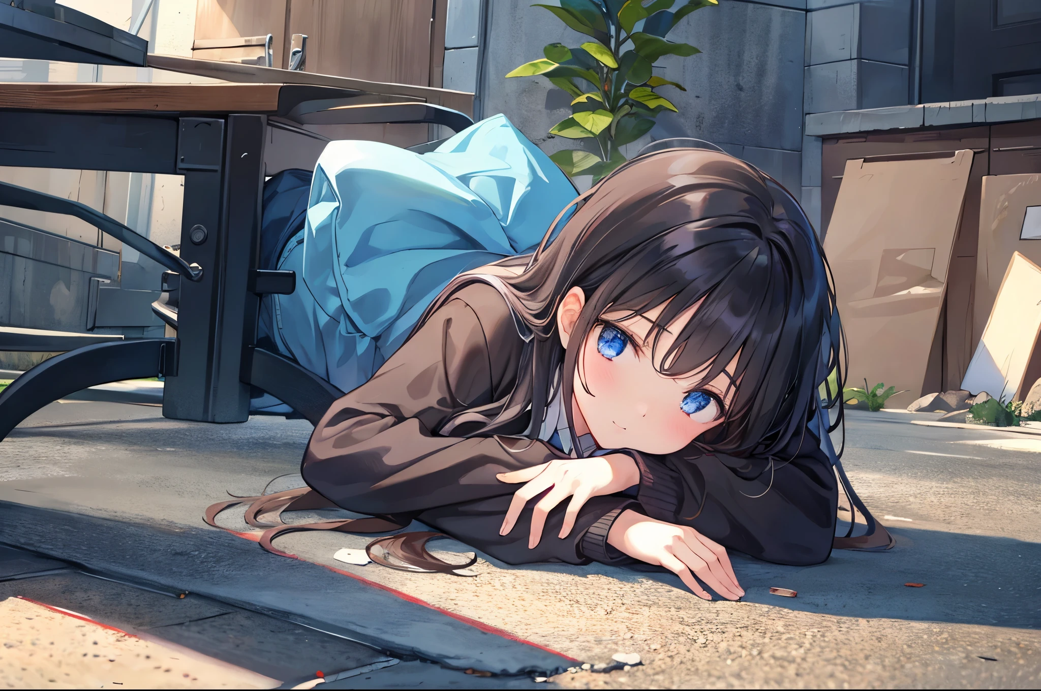Face down