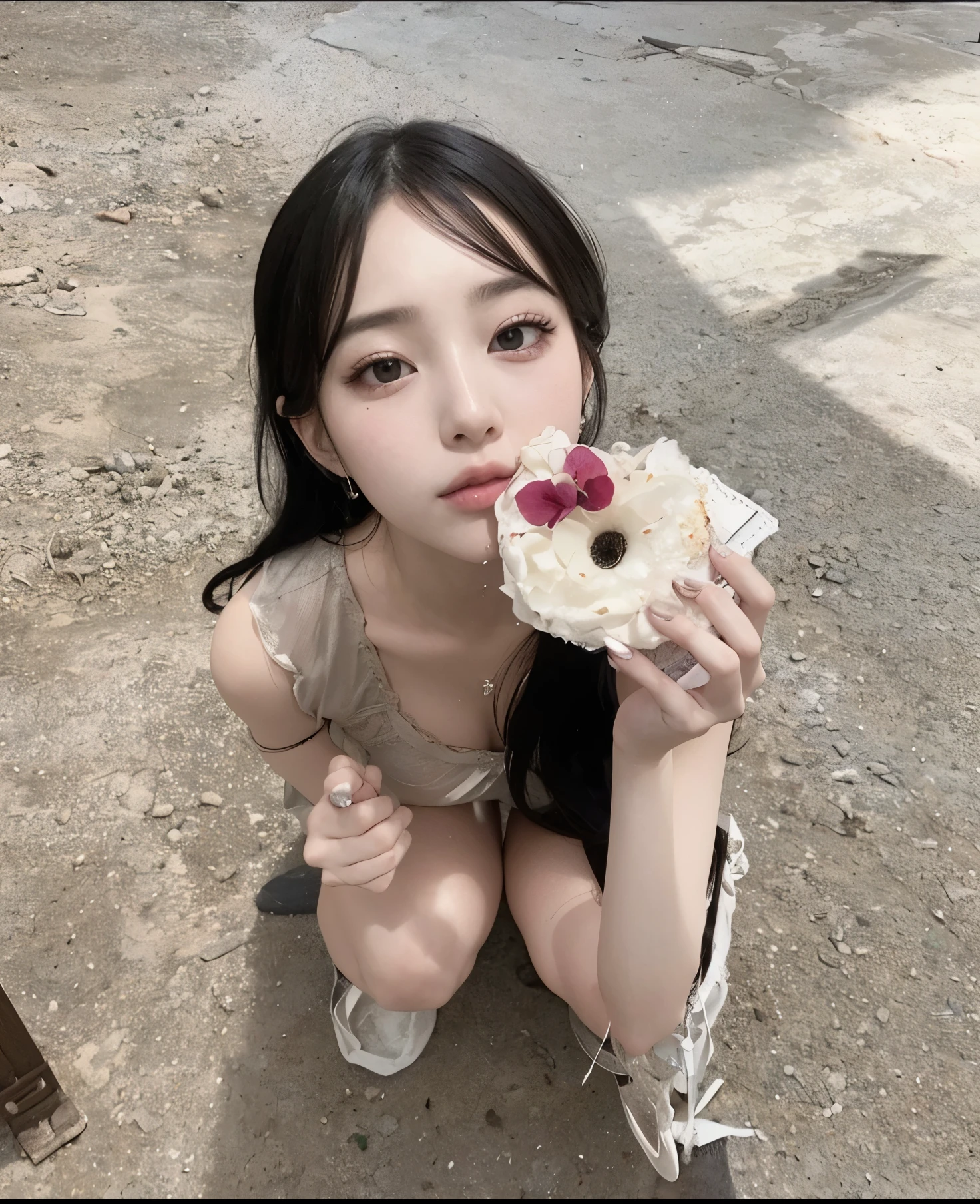 1girl, solamente, flequillo, sonrojarse, Mano en el propio pecho, Jill Stingray, mangas largas, Mirando al espectador, purple hair, senos medianos, corbata, camisa, solamente, Parte superior del cuerpo, Oeste, Barman, Oeste, white camisa,