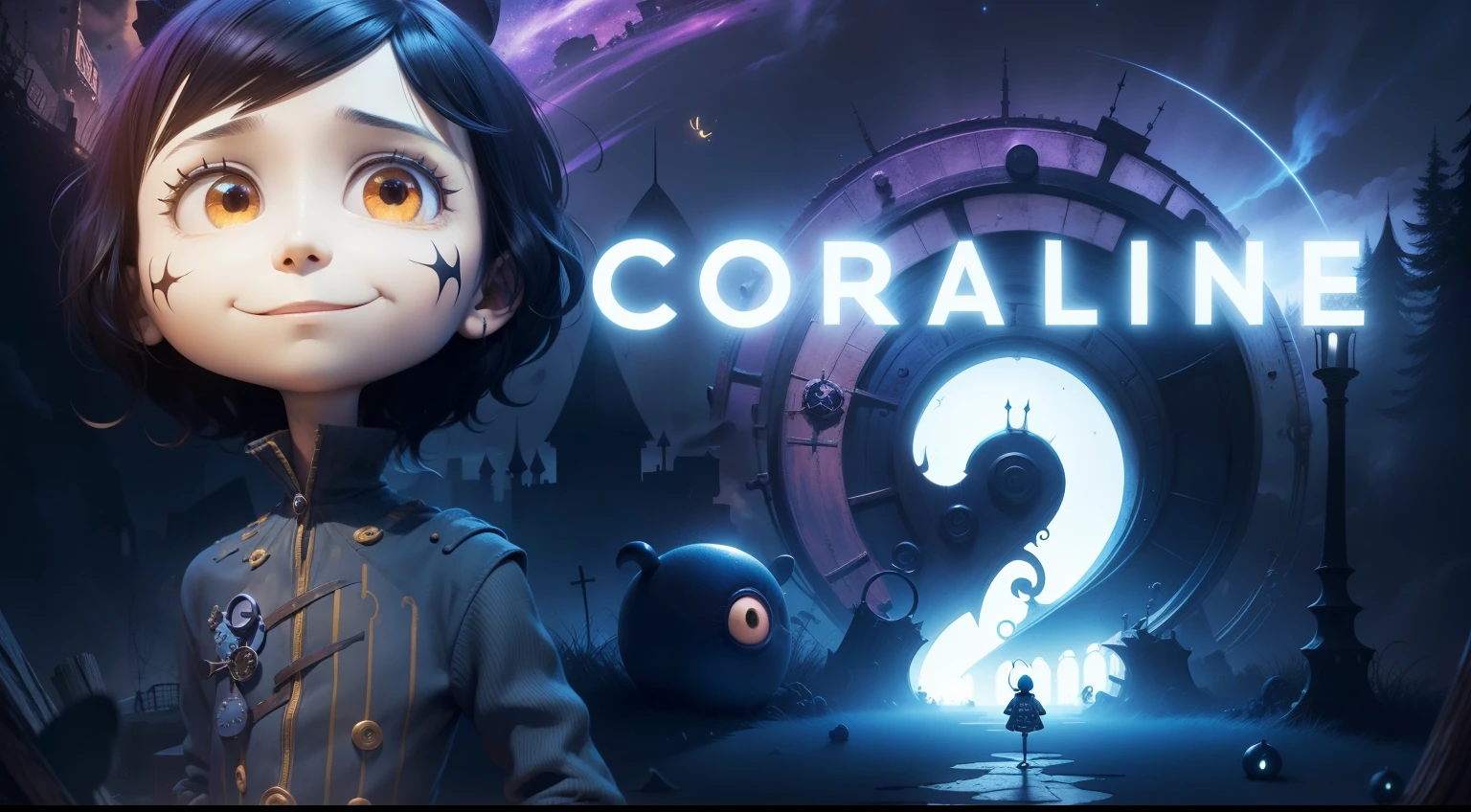 coraline 2 movie logo with a unique and innovative design