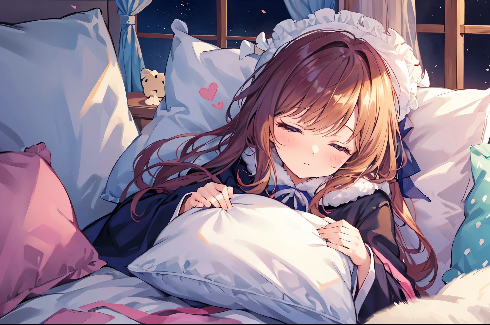 Fluffy and cute、Lazy in bed、Sleepiness、